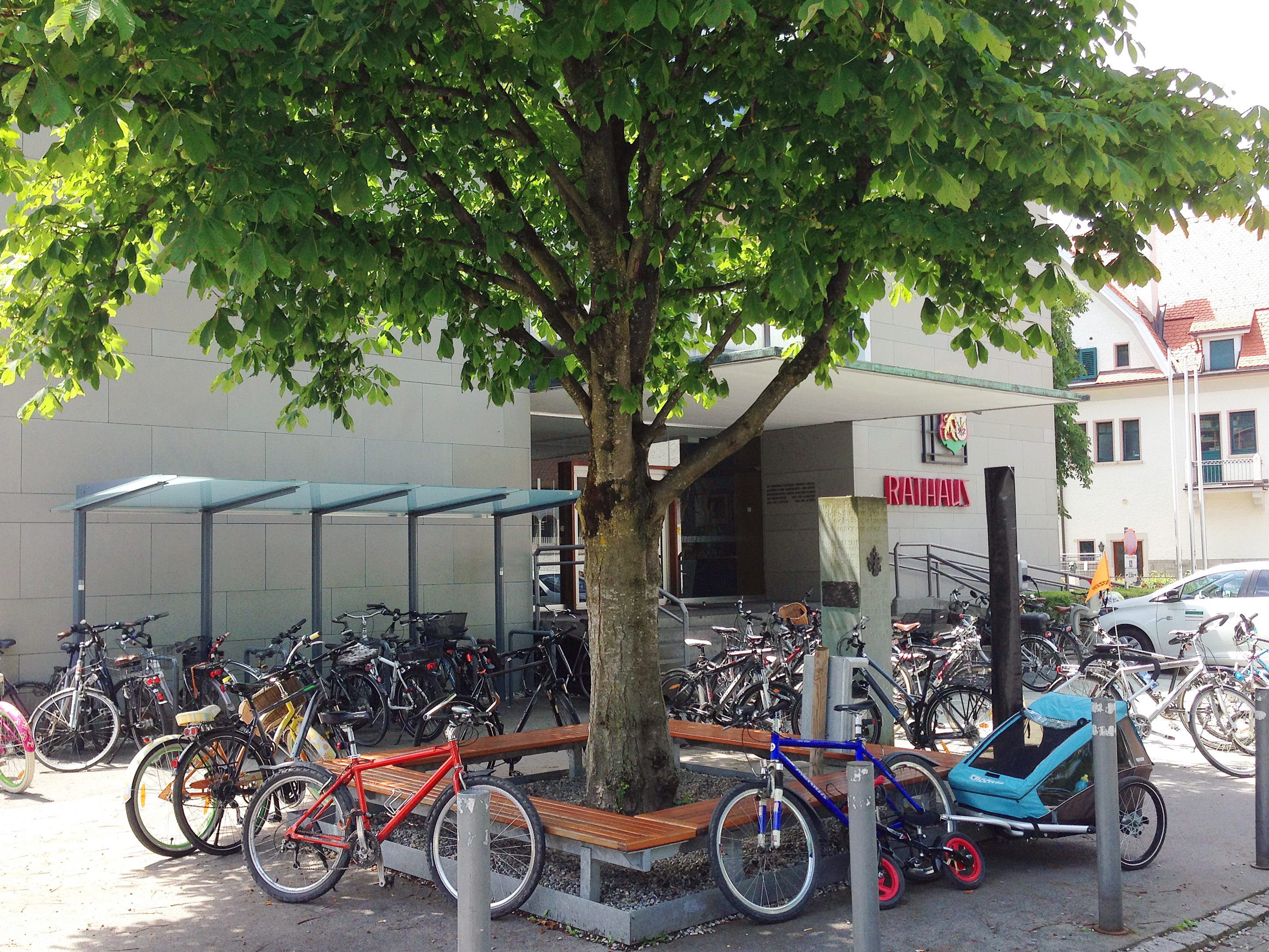 Das Rathaus mutiert zum Radhaus: Die Lustenauerinnen und Lustenauer sind begeisterte Radfahrer. Das Rathaus mutiert zum Radhaus: Die Lustenauerinnen und Lustenauer sind begeisterte Radfahrer.