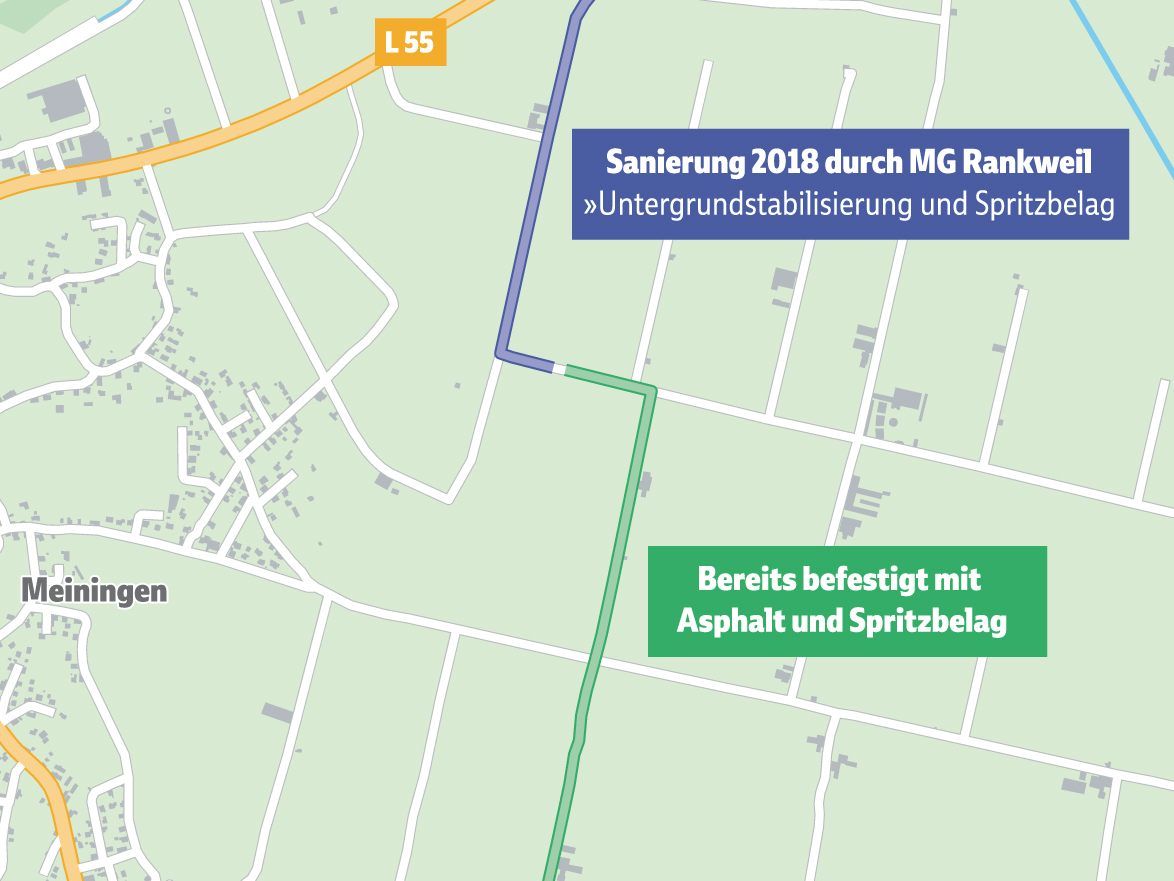 Lückenschluss bei Landesradroute Lückenschluss bei Landesradroute