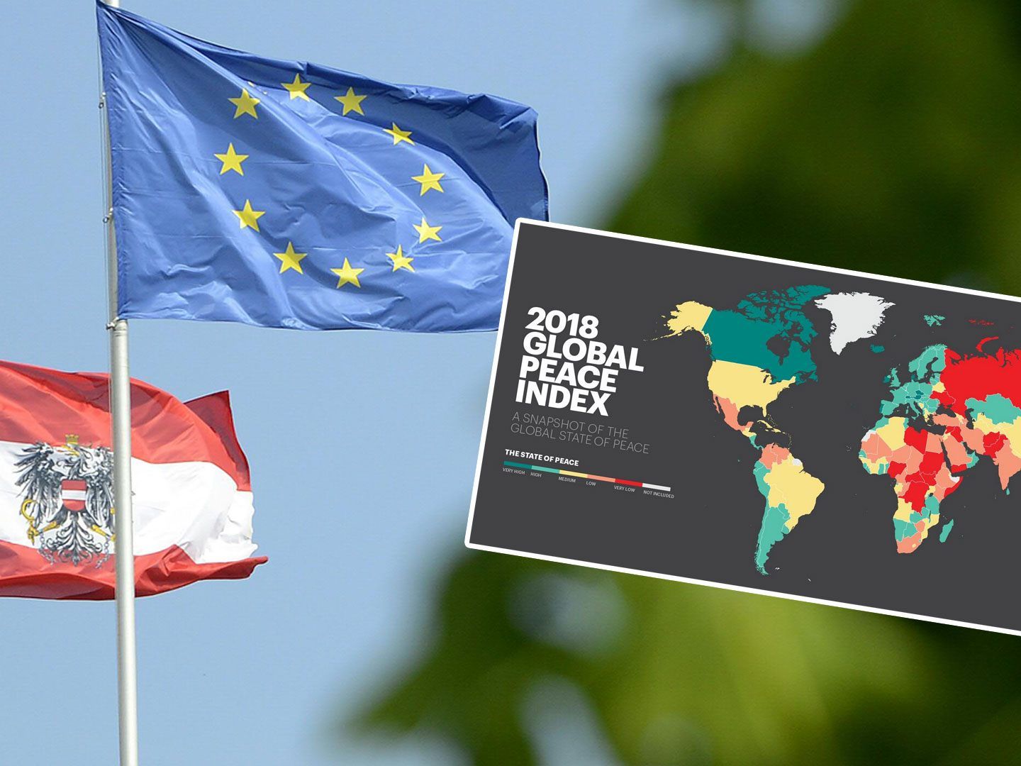 Österreich ist das dritt-friedlichste Land der Welt.