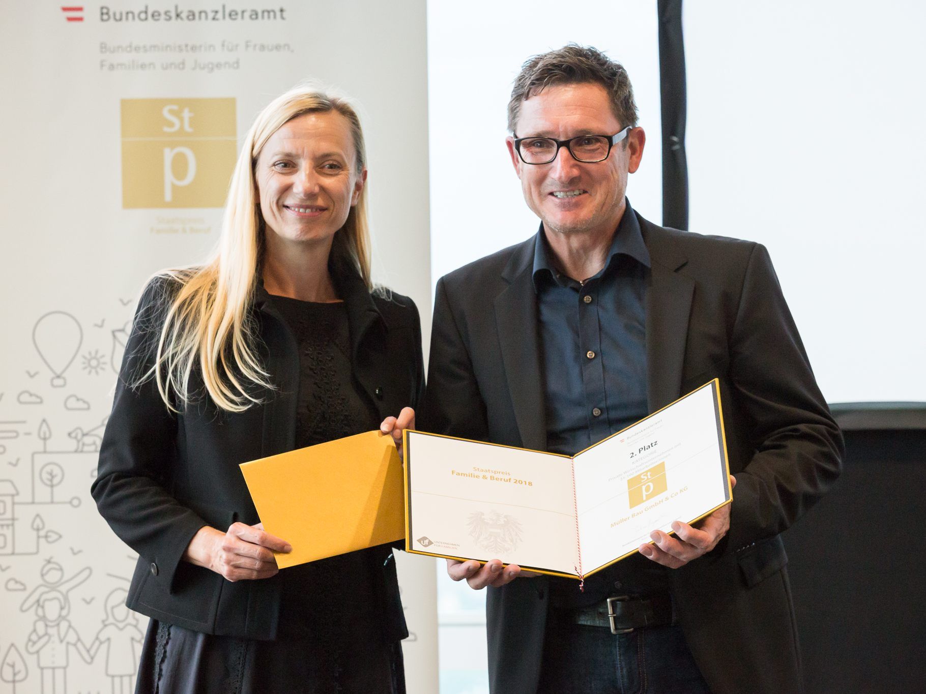 Zweiter Platz beim Staatspreis "Familie und Beruf" 2018