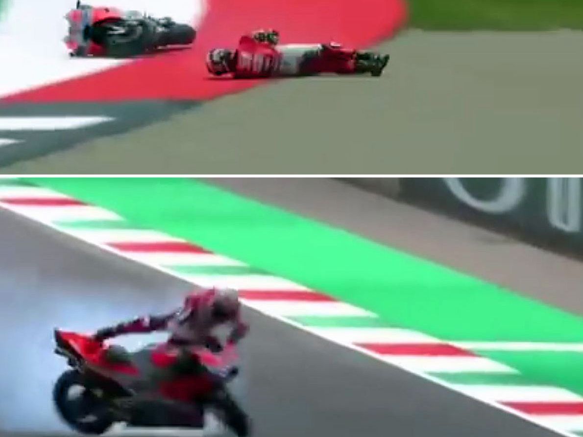 Der Motorrad-Pilot zog sich schwere Verletzungen zu. Der Motorrad-Pilot zog sich schwere Verletzungen zu.