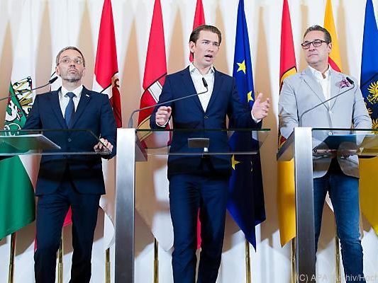Kickl, Kurz und Strache erwarten eine Klärung der deutschen Position