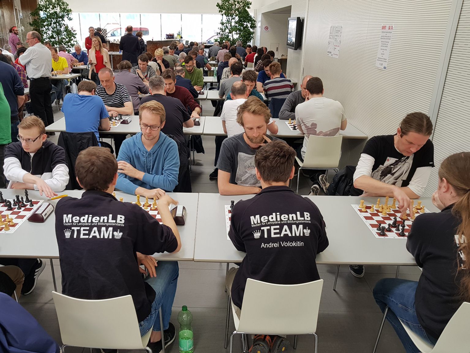 Fabian Bänziger, Georg Fröwis, Marco Baldauf und Thomas Henrichs (v.l.) bei der Österr. Mannschaftsblitzmeisterschaft .