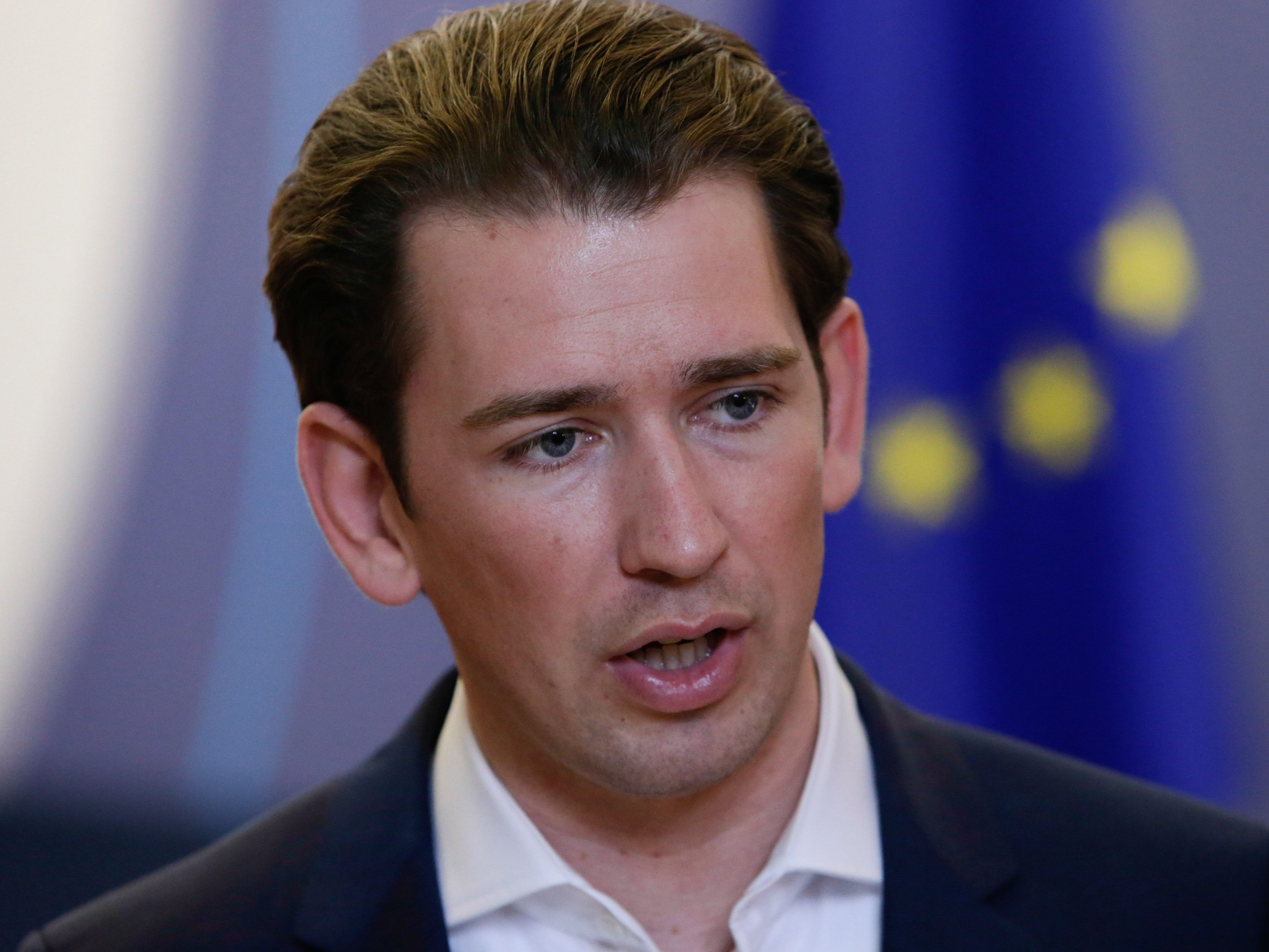 Kurz spricht im EU-Parlament über seine Pläne.