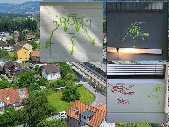 In Hohenems waren in den letzten Tagen vermehrt Graffiti-Sprayer unterwegs.