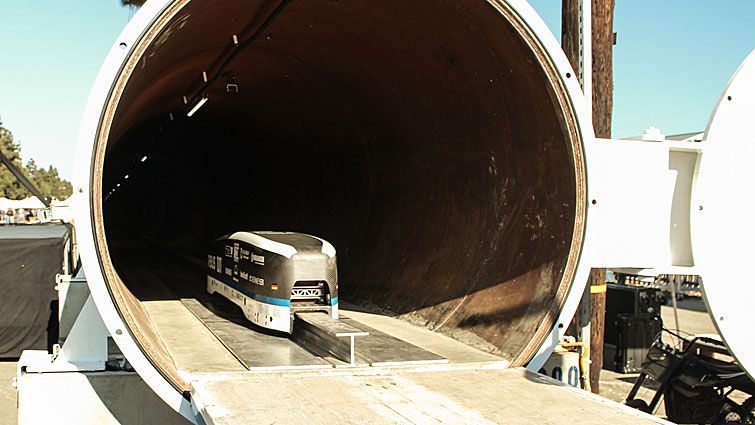 Die High-Speed-Kapsel erreichte eine Endgeschwindigkeit von 467 km/h. Bild: WARR Hyperloop