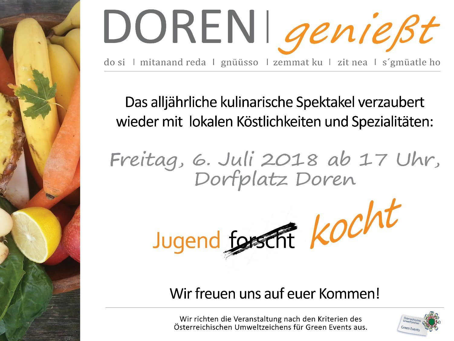 Doren genießt - Jugend kocht