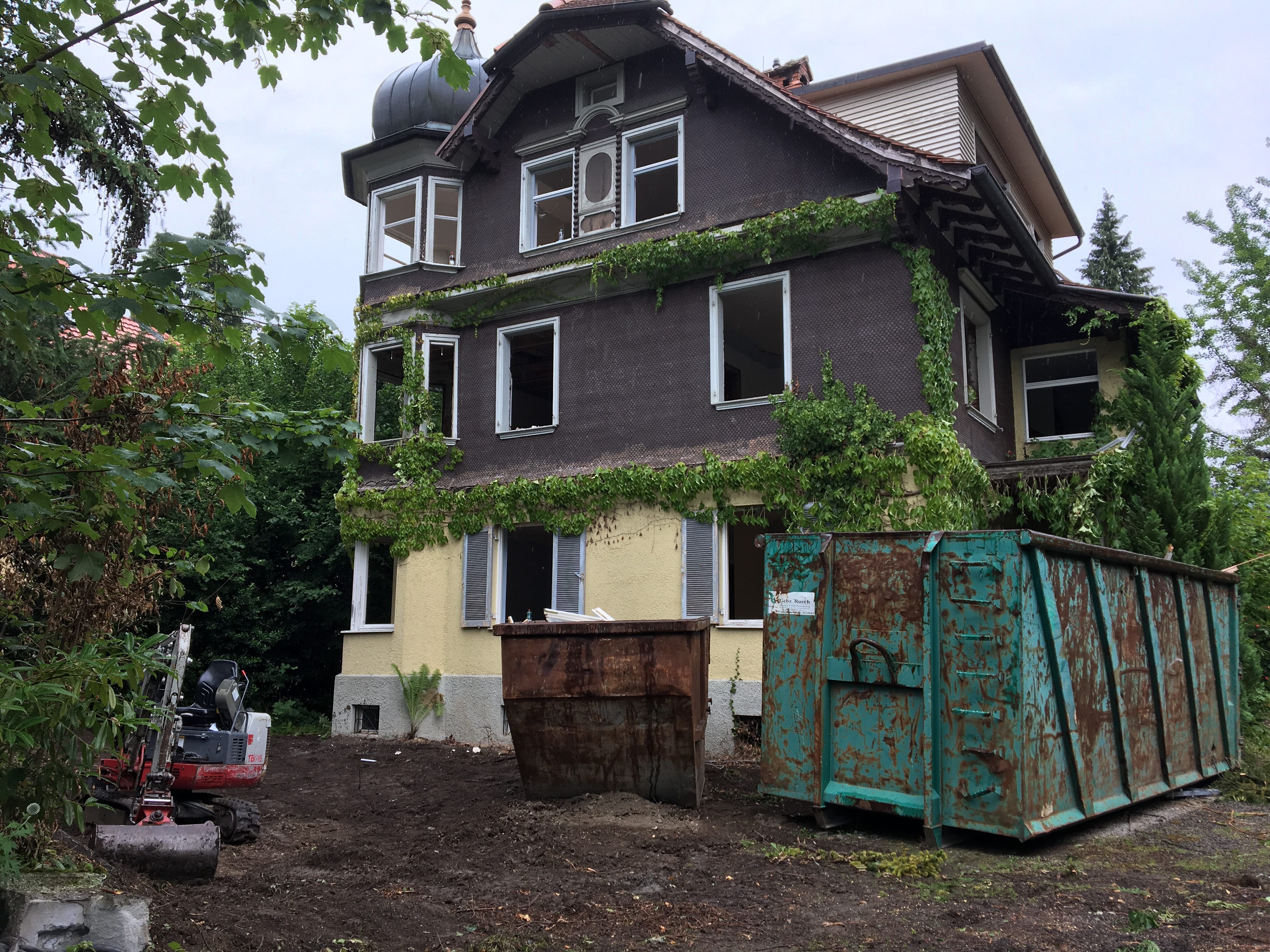 Abriss der Villa Freudeck Abriss der Villa Freudeck
