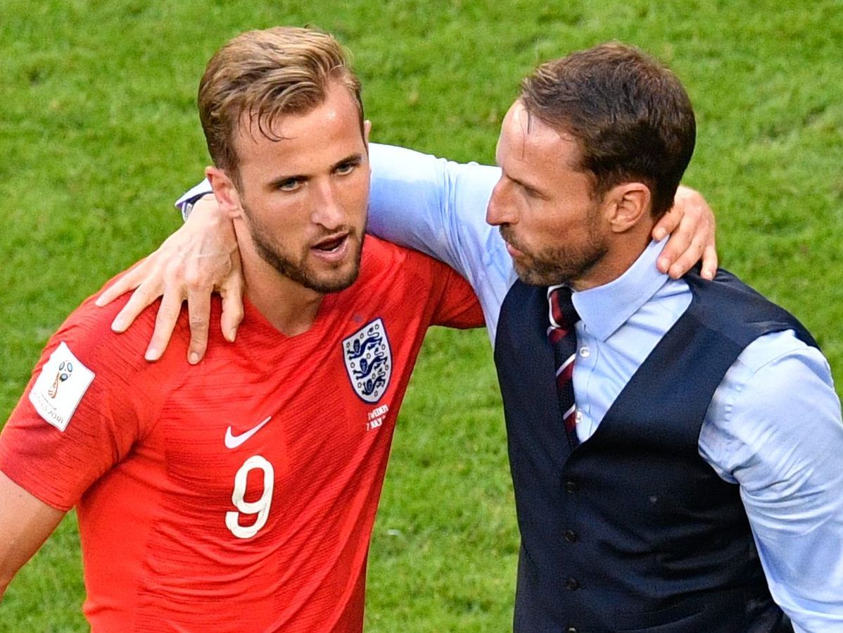Englands Torschütze vom Dienst Harry kane und sein Erfolgscoach Gareth Southgate.