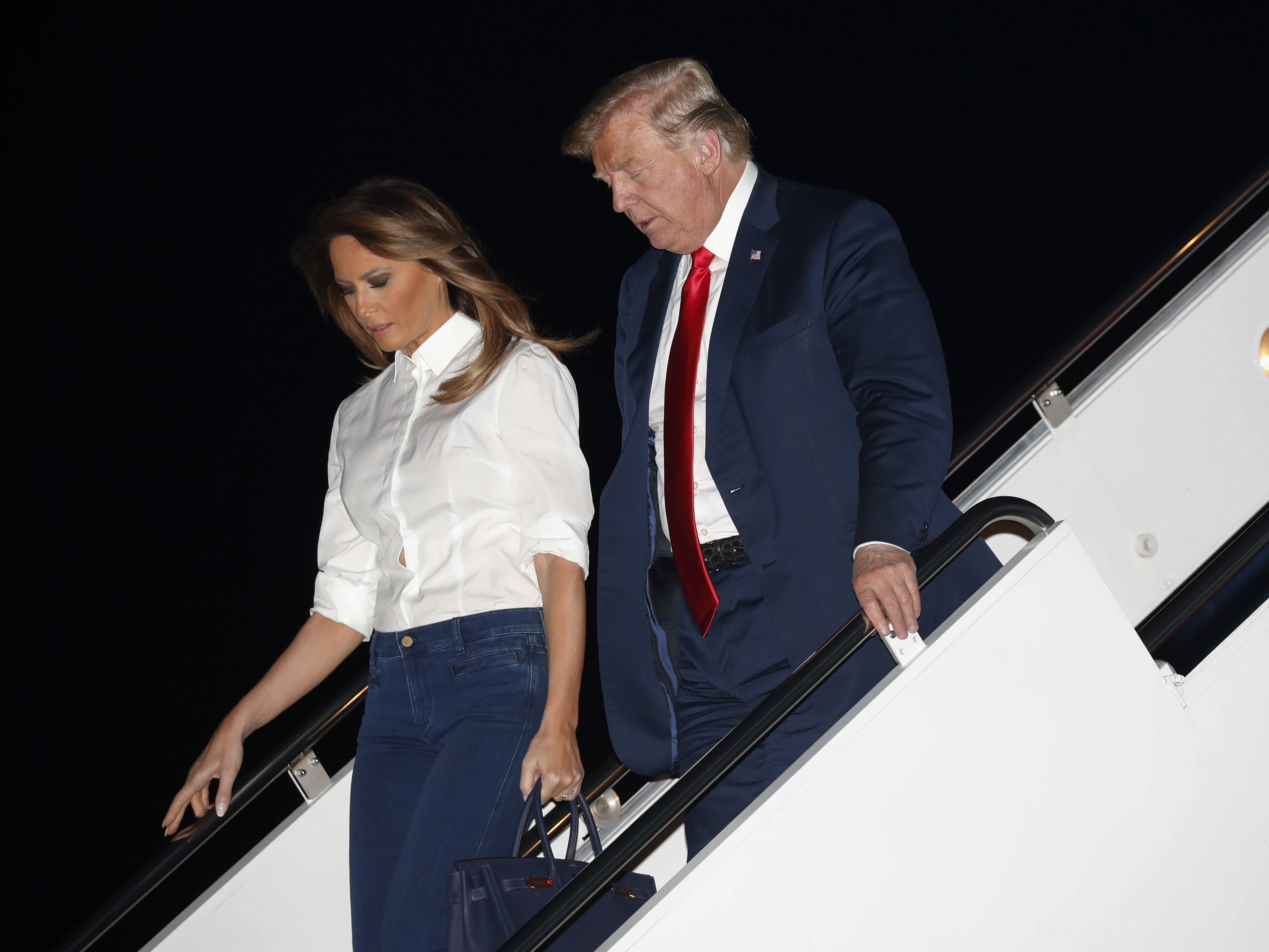 Donald Trump kam in der Nacht zu Dienstag in Washington an. Donald Trump kam in der Nacht zu Dienstag in Washington an.