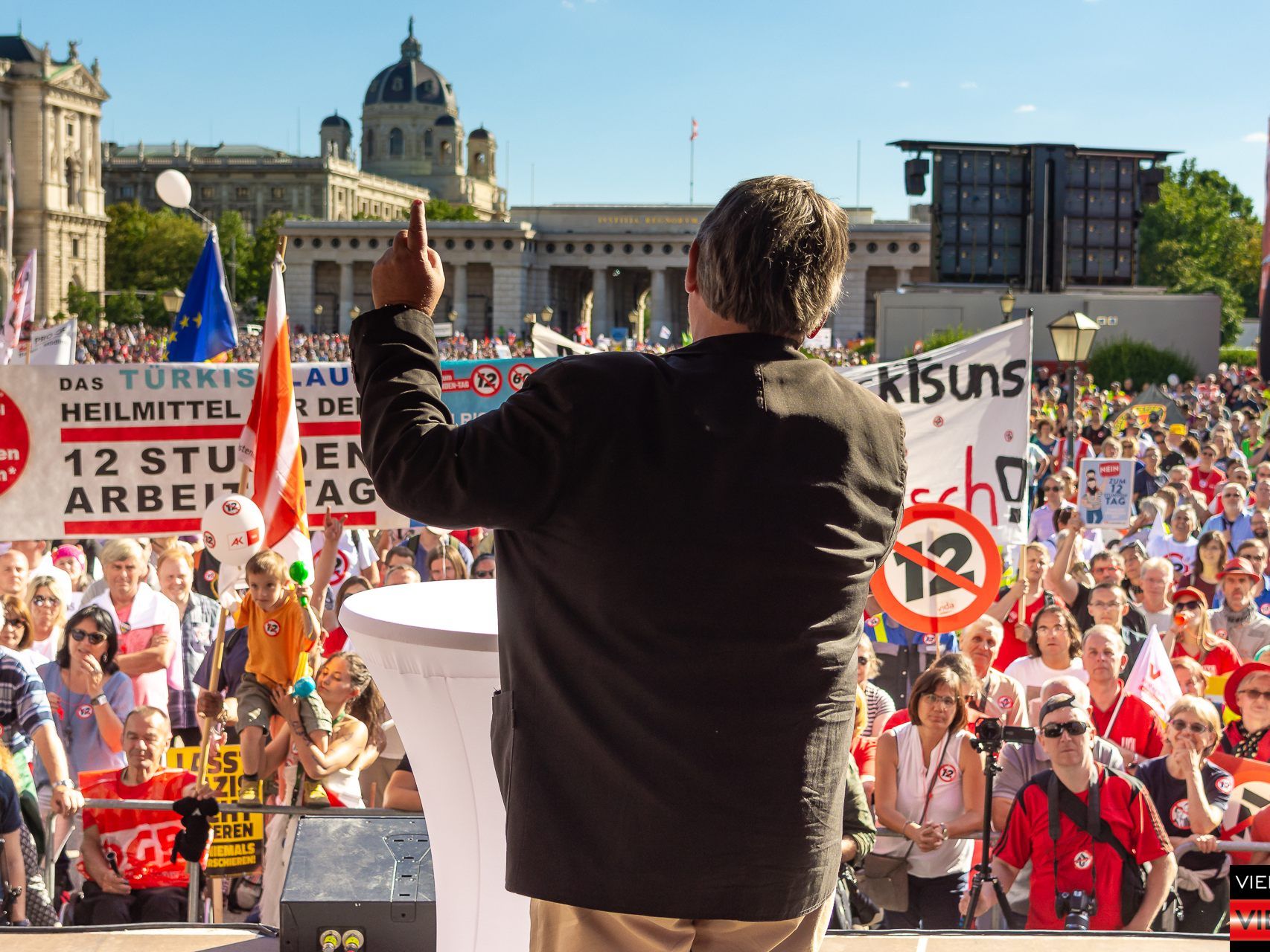 Wir sagen -nein- zu unbezahlten 12h-Tag - 60h-Woche - Wien - 30 06 2018 Teil 2/2