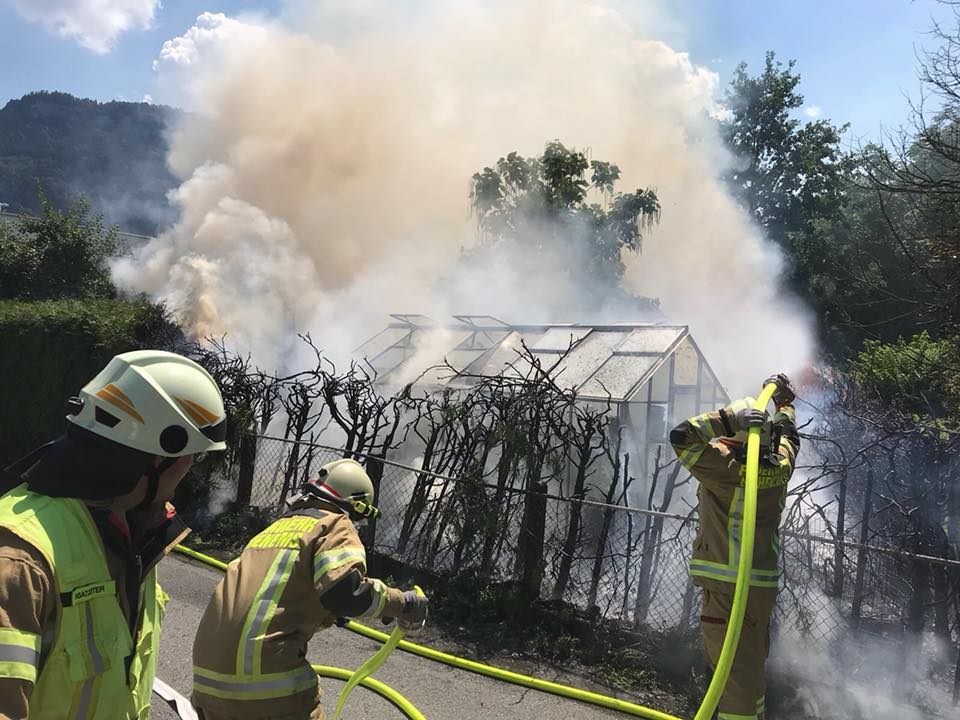 Die Feuerwehr Hohenems löschte den Brand