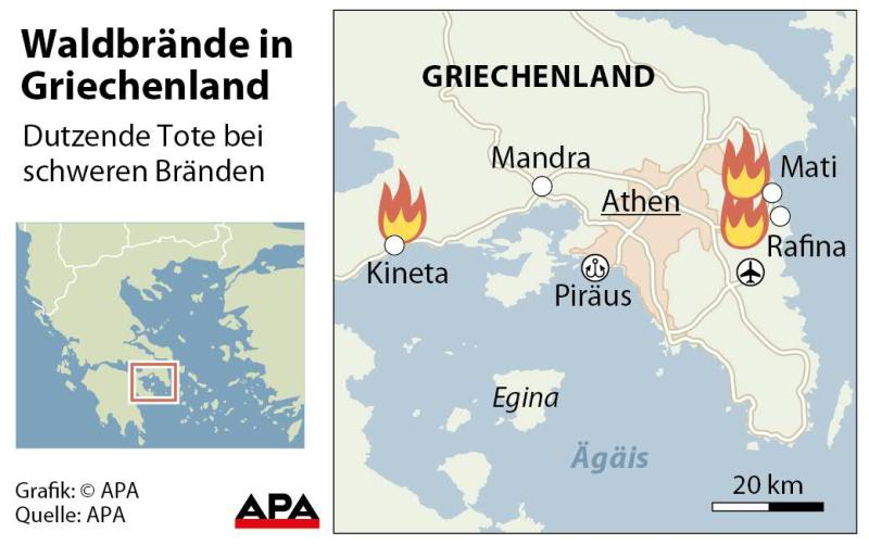 Waldbrände in Griechenland