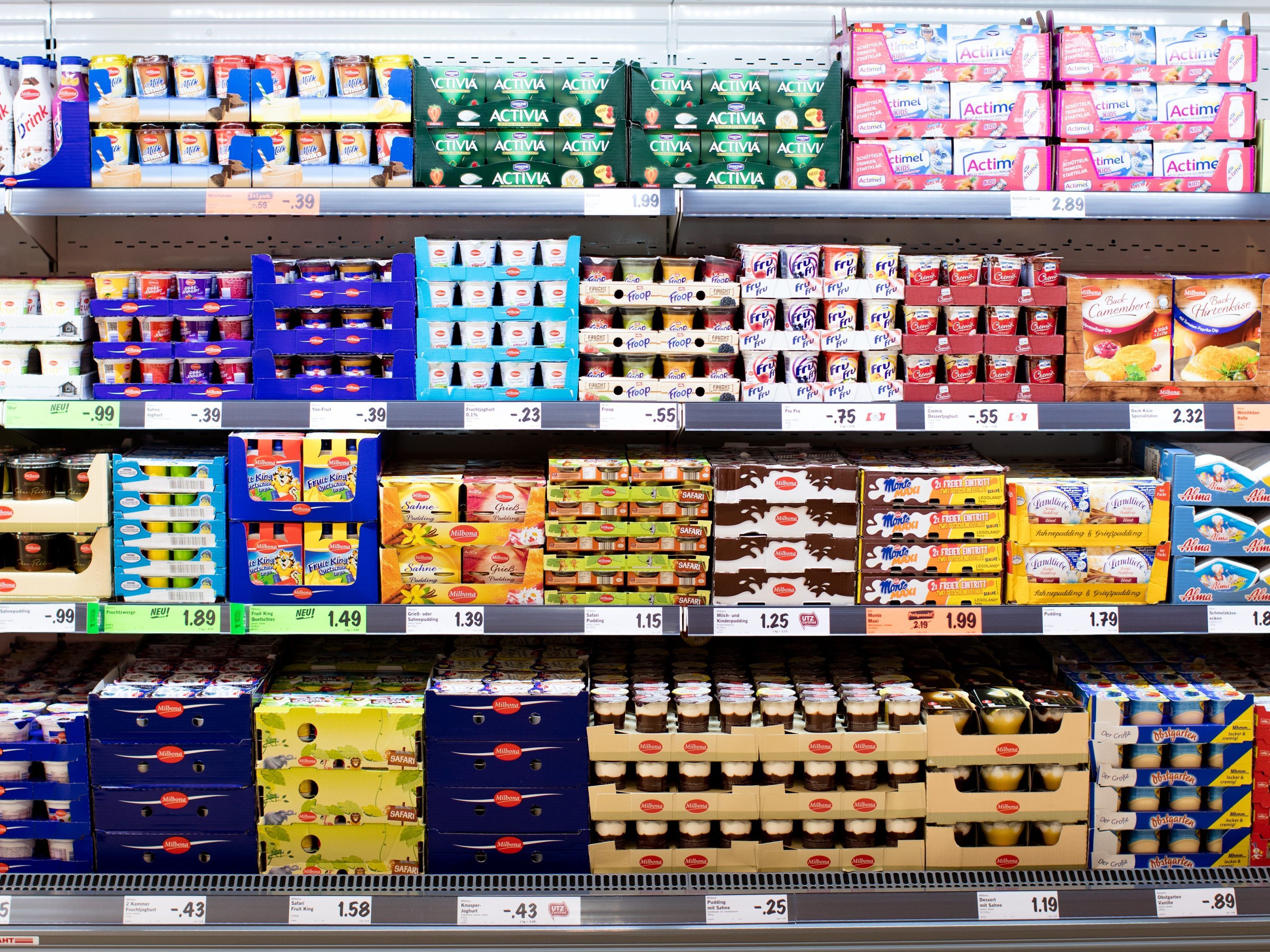 Lebensmittel in Supermärkten wurden im Vergleich zum letzten Jahr deutlich teurer.