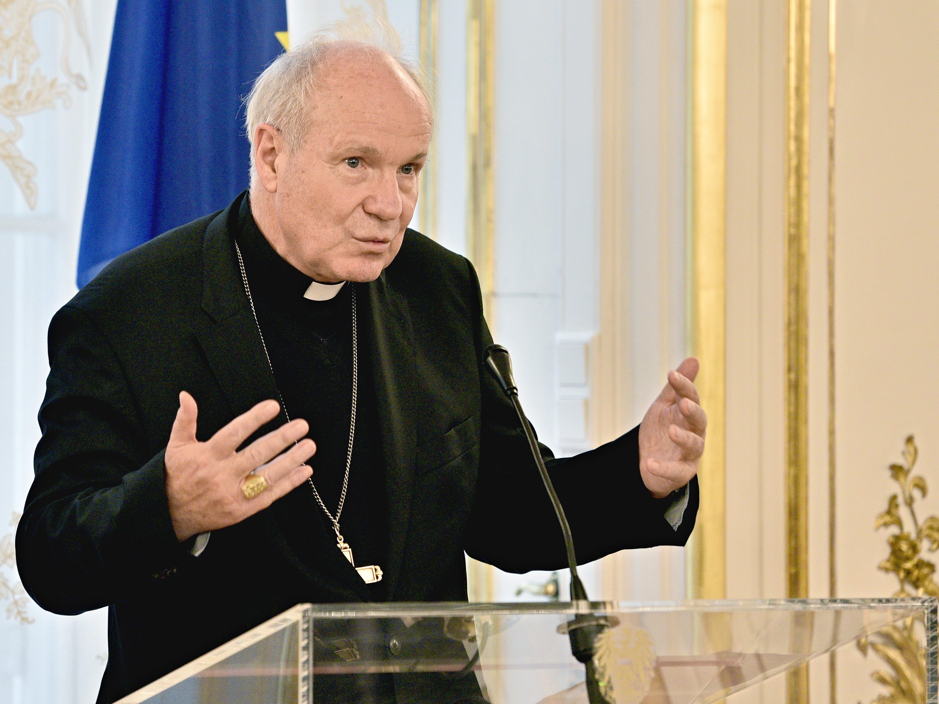 Kardinal Schönborn traf Irans Präsident Rouhani in Wien.