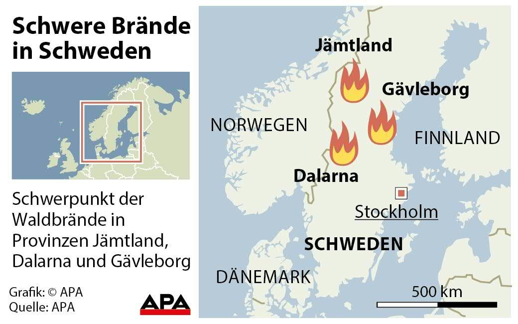 Waldbrände in Schweden