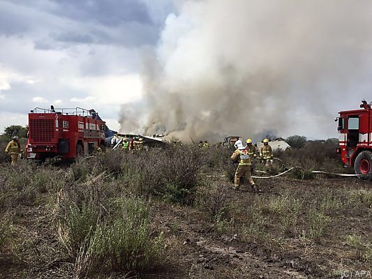Nach dem Unfall brach in der Maschine ein Feuer aus