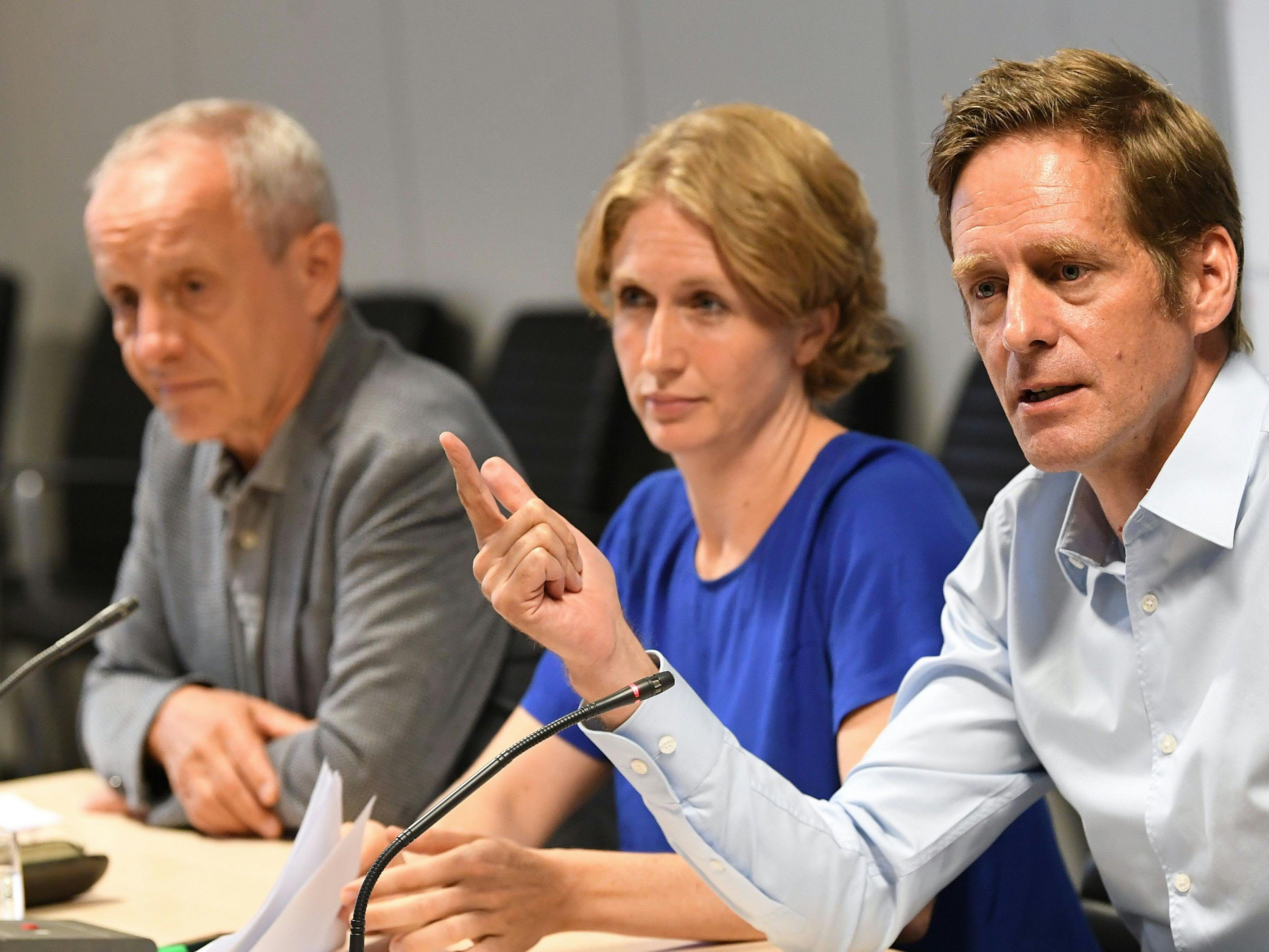 Peter Pilz (Liste Pilz), Stephanie Krisper (NEOS) und Kai Jan Krainer (SPÖ).