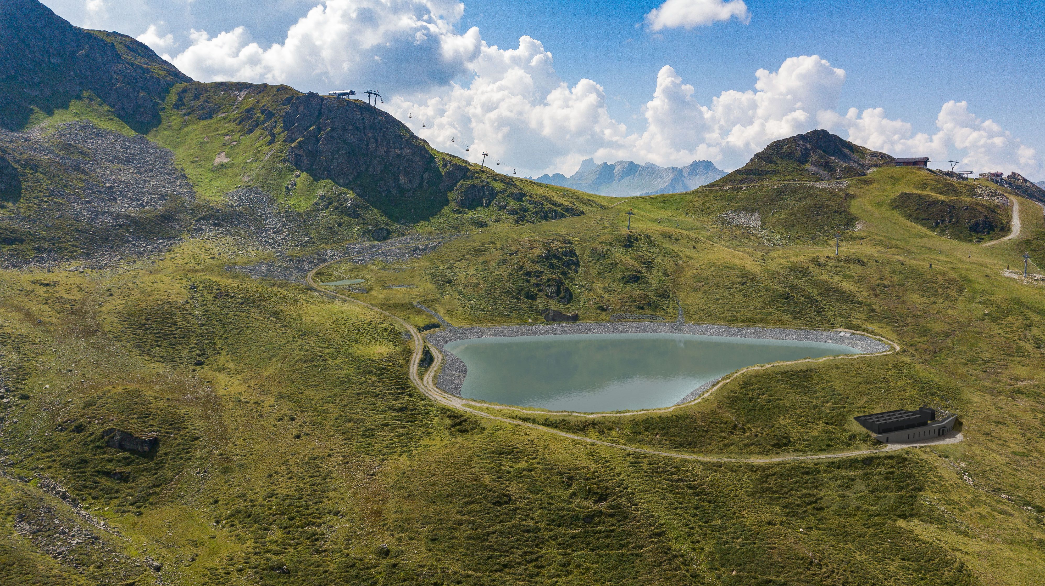 Speichersee bei Niedrigwasser Speichersee bei Niedrigwasser