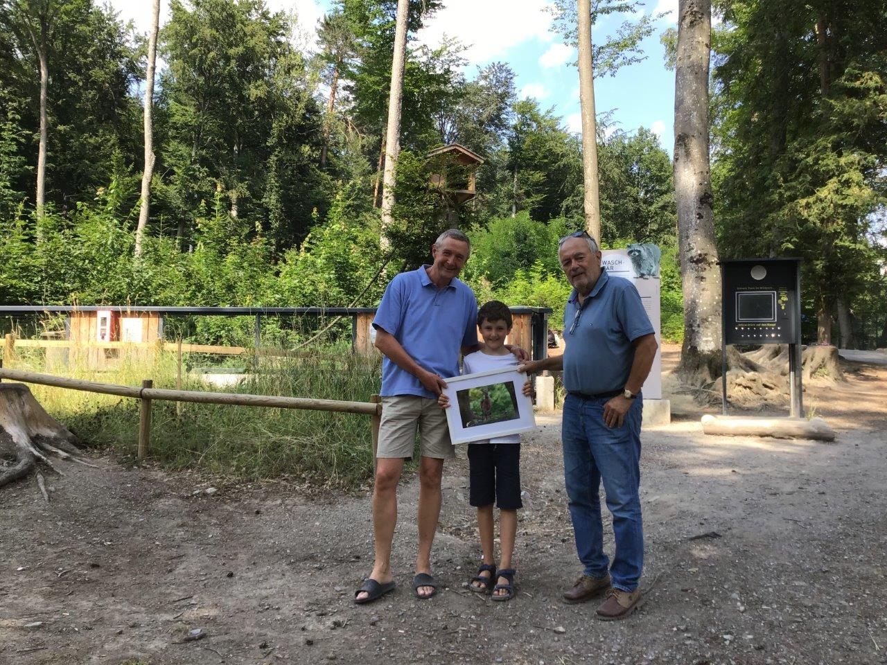 Der achtjährige Marius Möschel aus Feldkirch-Tisis ist der bisher zweitjüngste Pate im Wildpark.