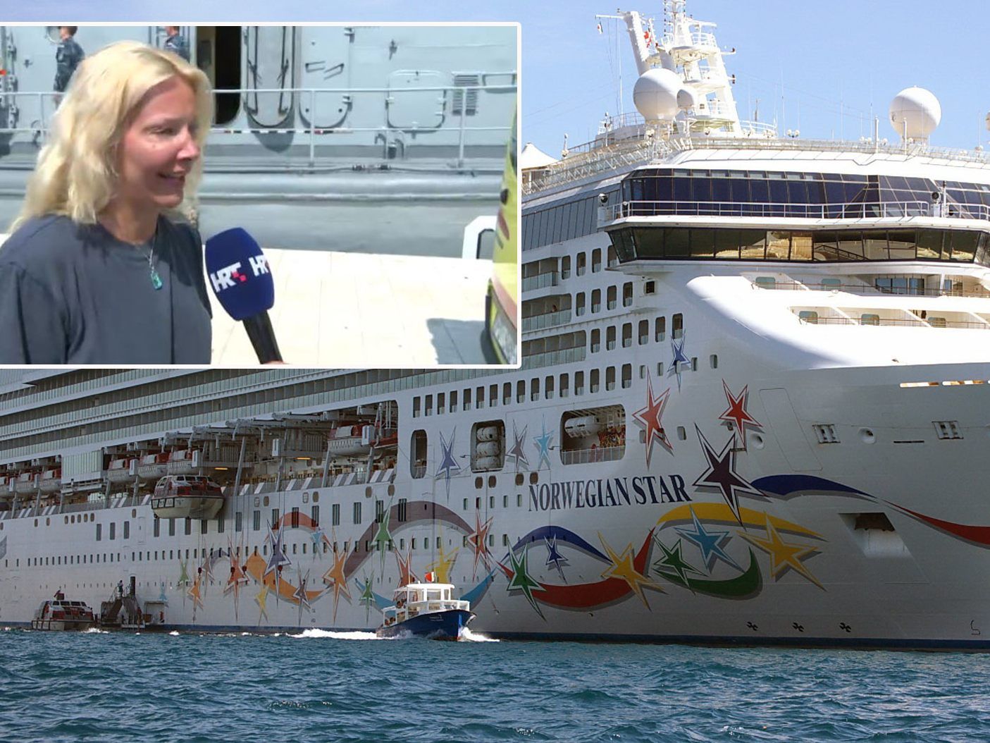 Die Frau war vom Kreuzfahrtschiff "Norwegian Star" gefallen. Die Frau war vom Kreuzfahrtschiff "Norwegian Star" gefallen.