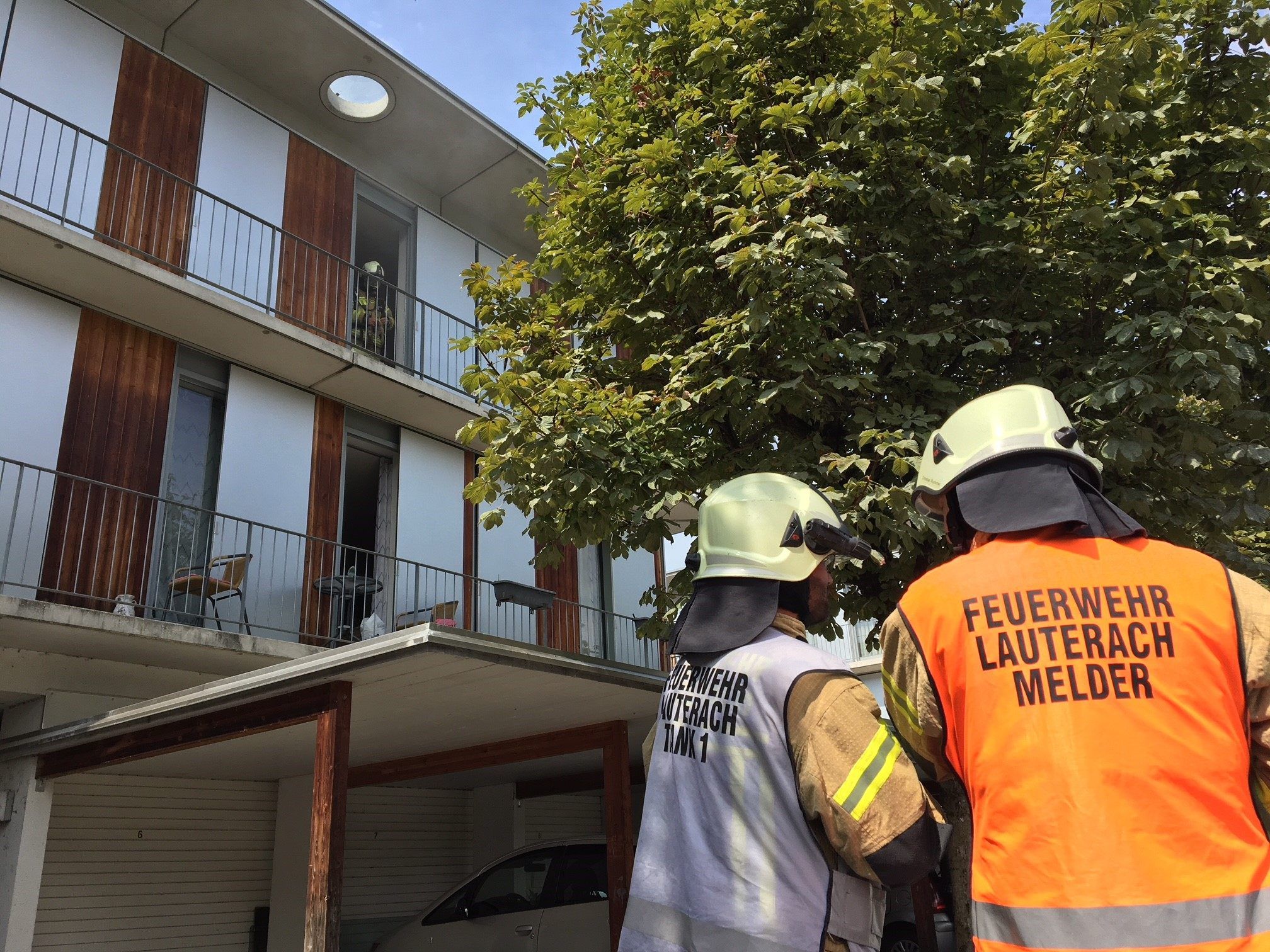 Die Feuerwehr wurde zu einem Einsatz ein Lauterach gerufen.