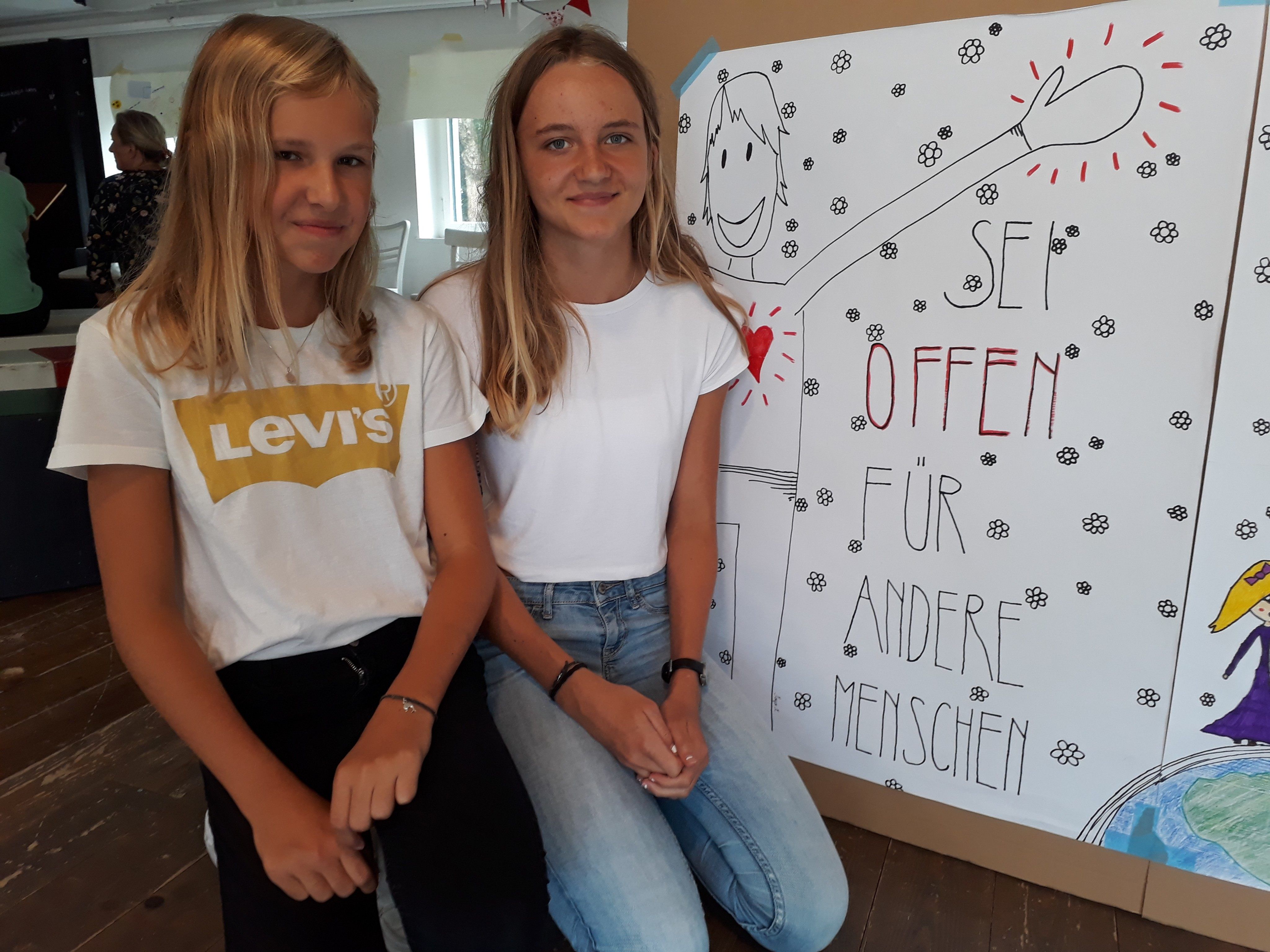 Ida und Franka, beide 13, lernten unter anderem die Braille-Schrift kennen. Ida und Franka, beide 13, lernten unter anderem die Braille-Schrift kennen.