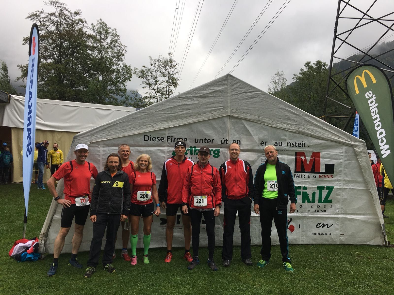 Die überaus erfolgreichen Bergläufer beim Lorünser Trailrun