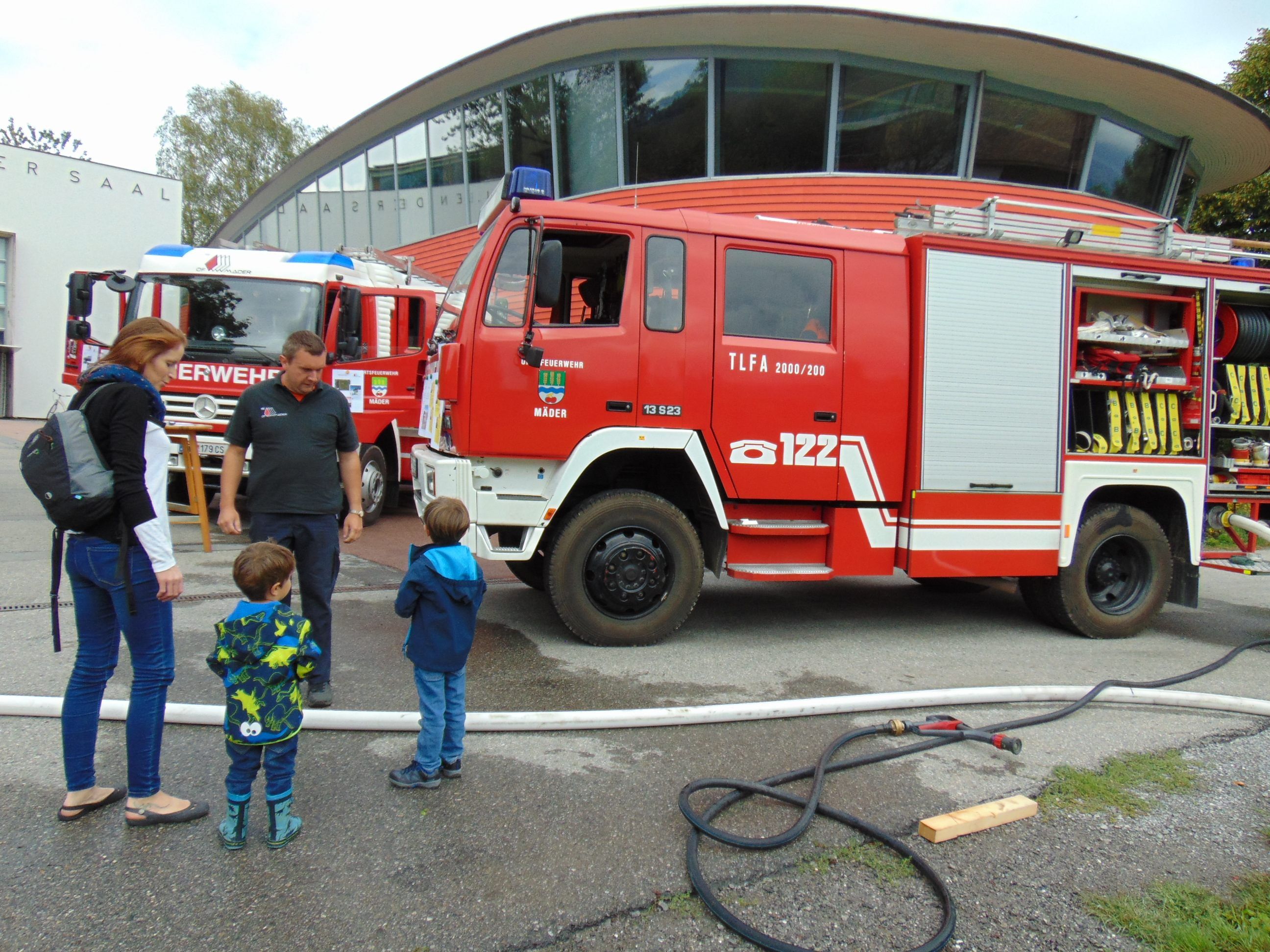 Auch die Feuerwehr Mäder war bei der Schnitzeljagd dabei