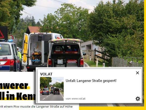 Unsere erste Push auf den Browser und der dazugehörige Artikel (Fotomontage). Unsere erste Push auf den Browser und der dazugehörige Artikel (Fotomontage).