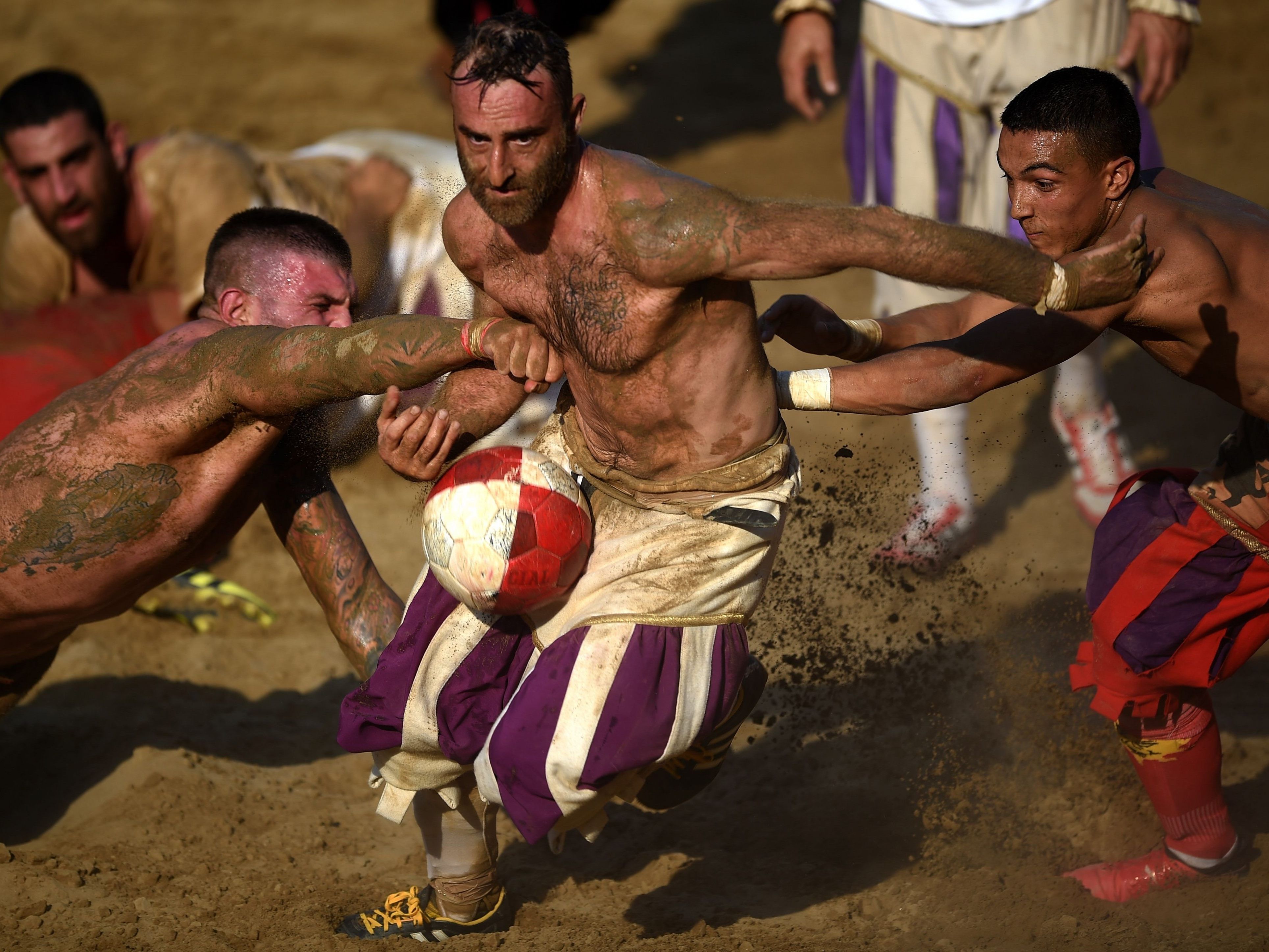 "Calcio Storico" in Florenz. "Calcio Storico" in Florenz.