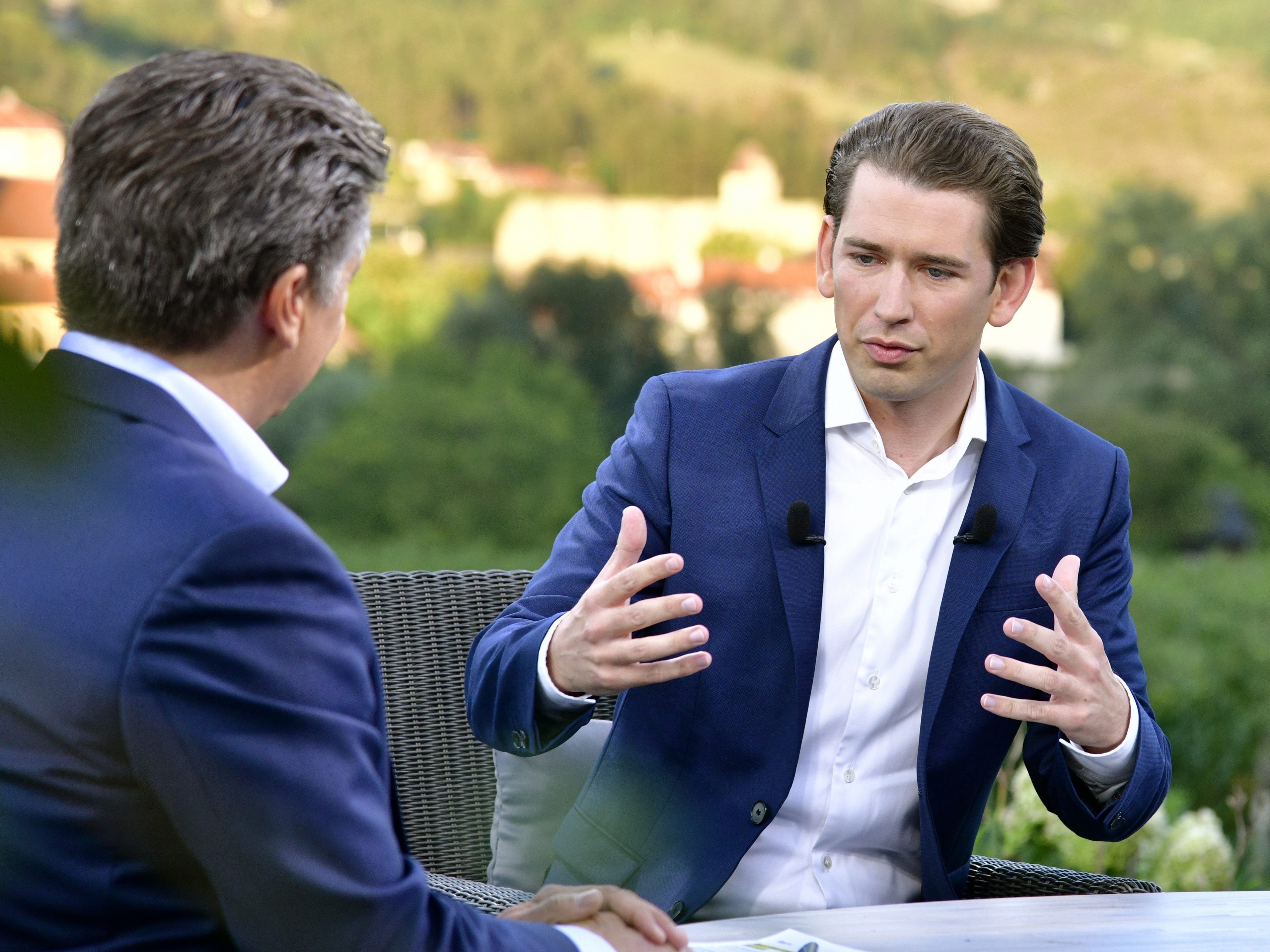 Sebastian Kurz beim ORF-Sommergespräch.