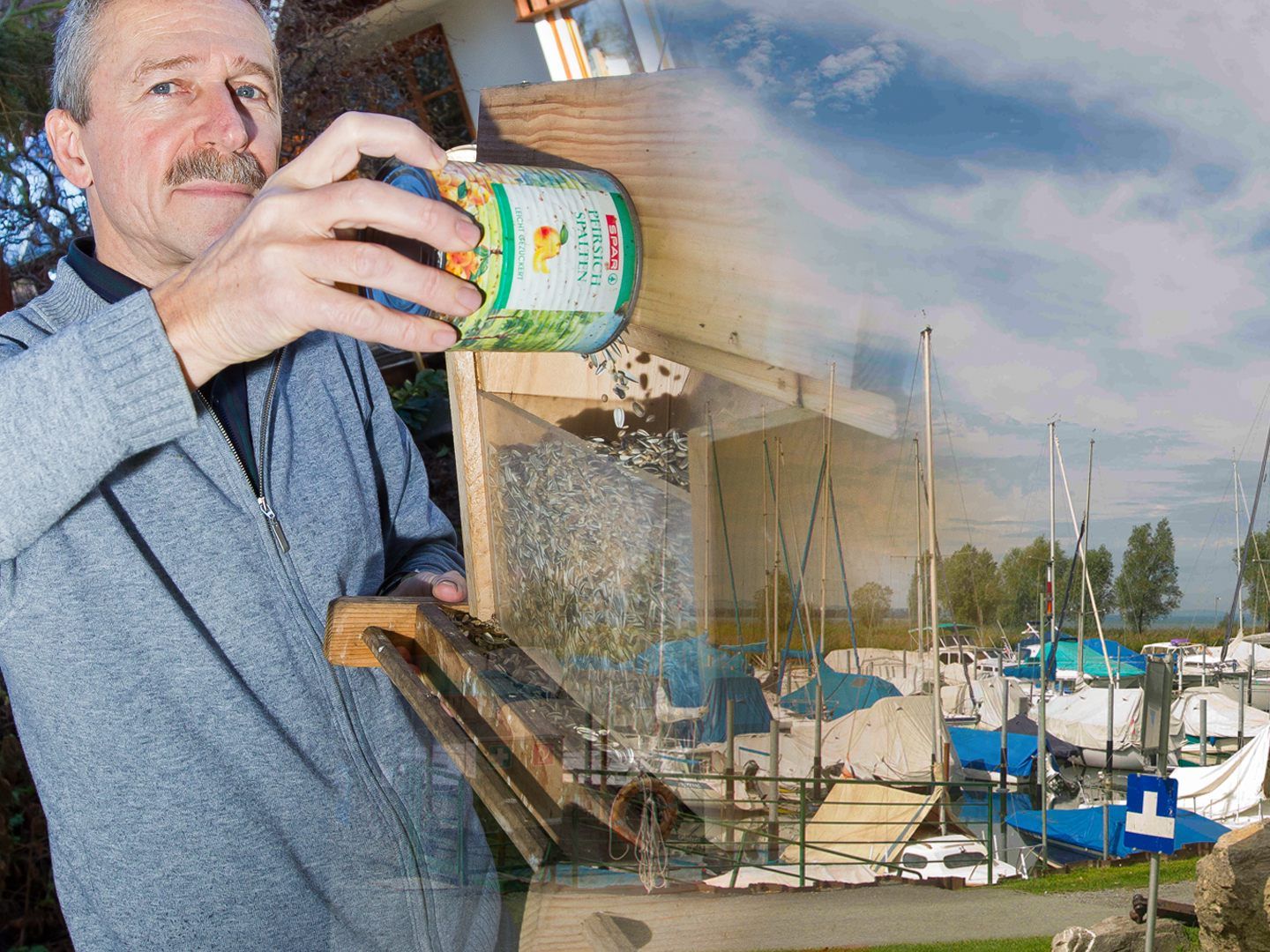 Hubert Salzgeber von "Birdlife Vorarlberg" versucht, den geplanten Ausbau des Salzmann-Hafens zu verhindern. Hubert Salzgeber von "Birdlife Vorarlberg" versucht, den geplanten Ausbau des Salzmann-Hafens zu verhindern.