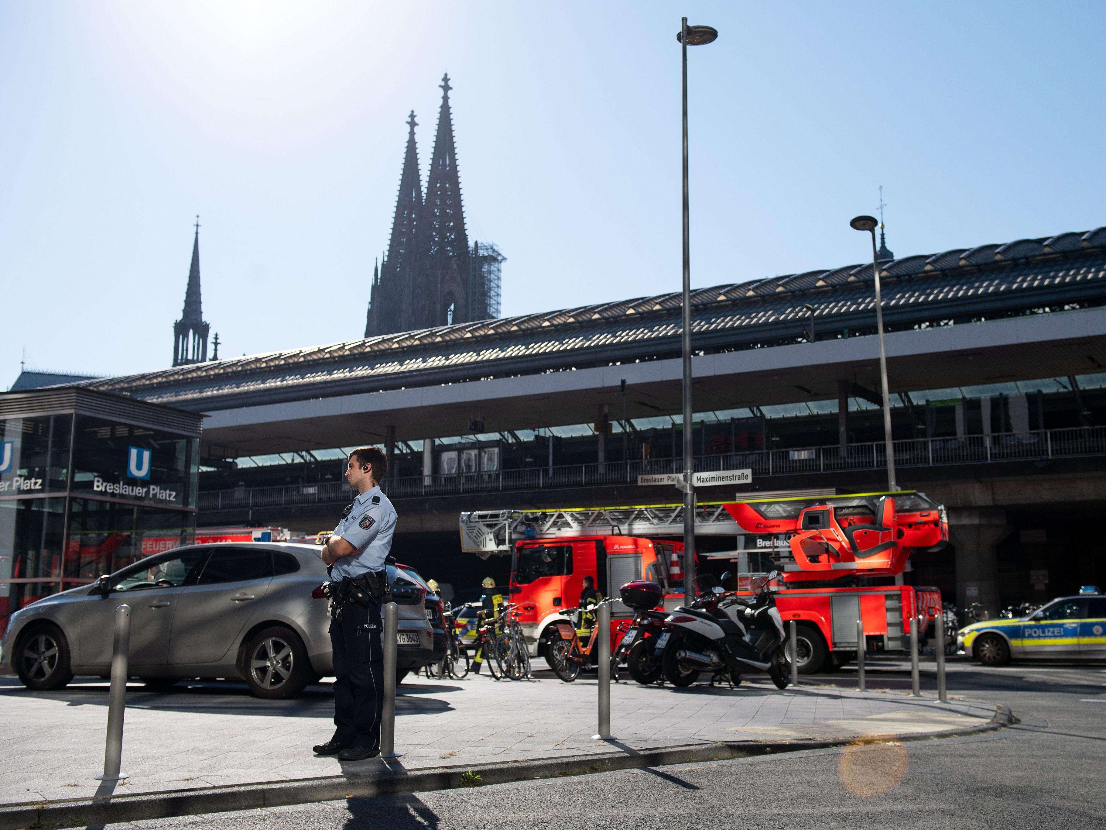 Großeinsatz am Kölner Hauptbahnhof.