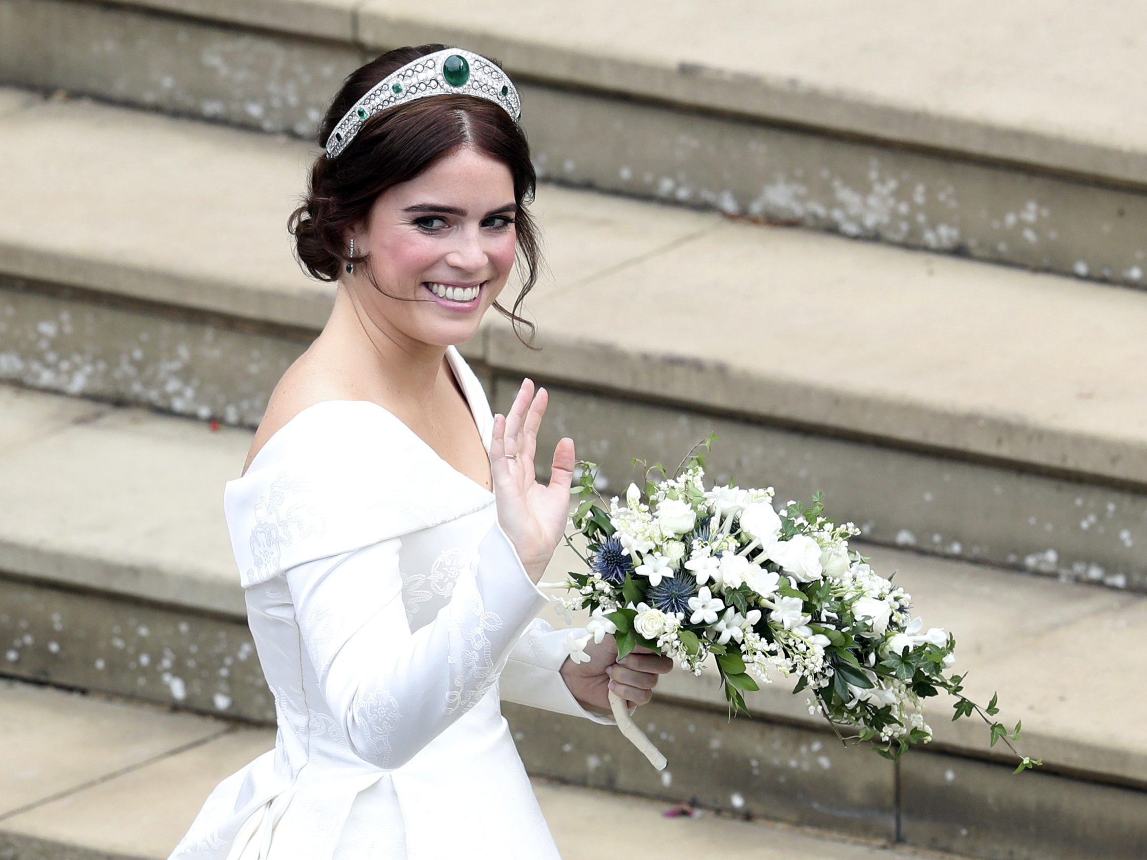 Prinzessin Eugenie bei ihrer Ankunft in Windsor. Prinzessin Eugenie bei ihrer Ankunft in Windsor.