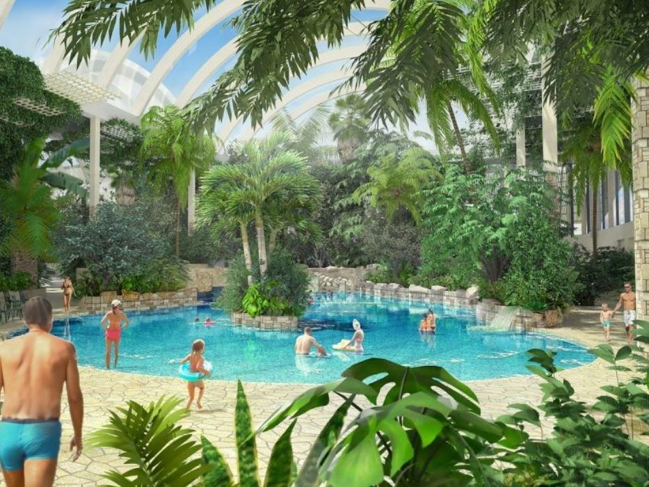 Das Erlebnisbad im sogenannten "Market Dome".