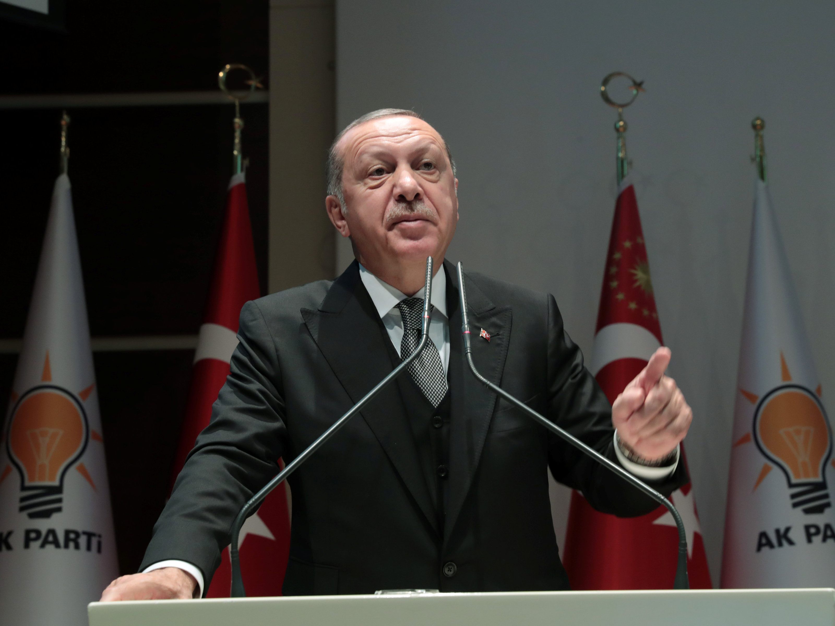 Der türkische Präsident gibt eine persönliche Erklärung ab.