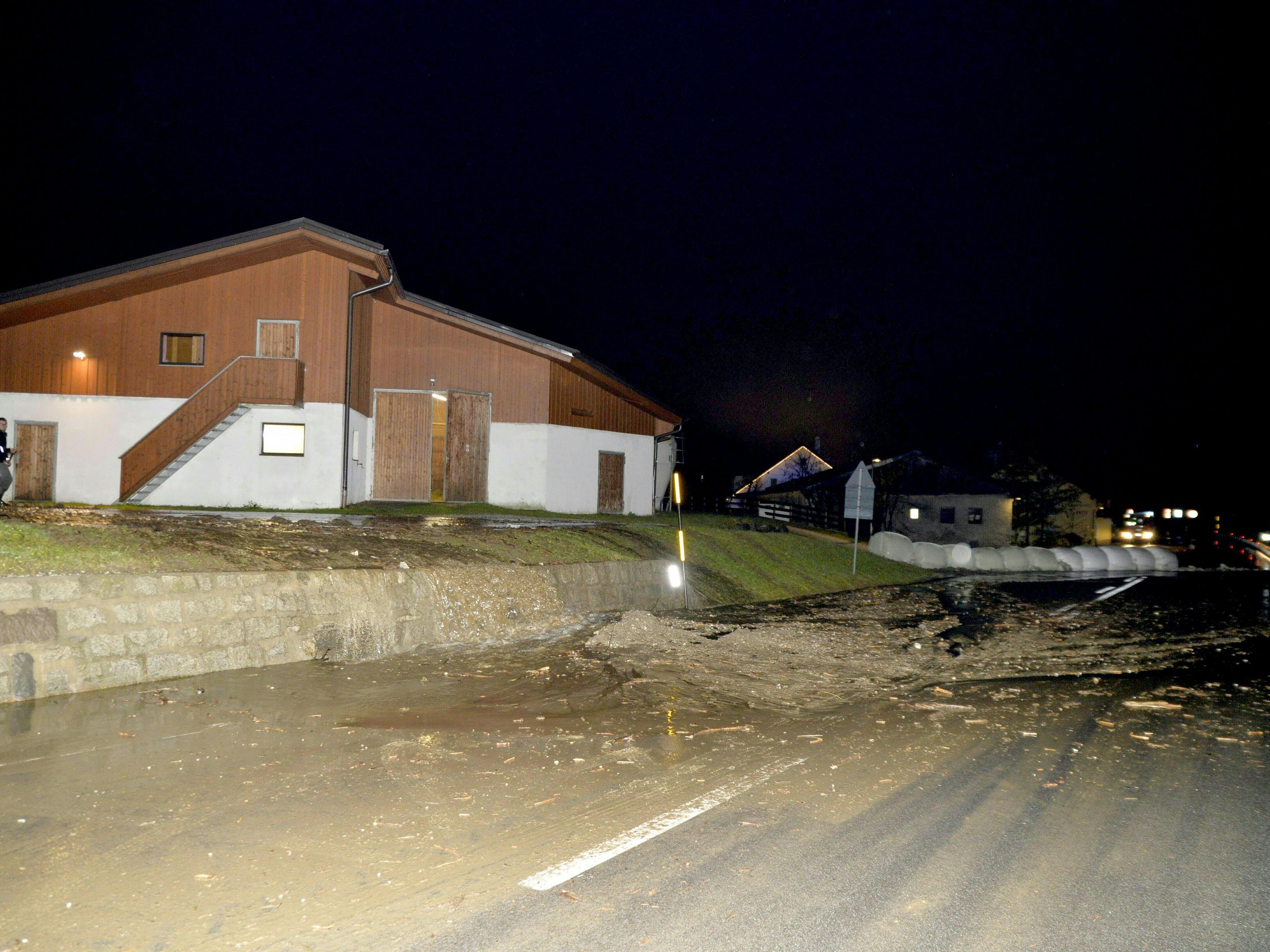 Murenabgang nach Unwetter am Brenner.