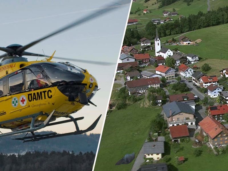 Mit schweren Verletzungen ins Spital geflogen Mit schweren Verletzungen ins Spital geflogen