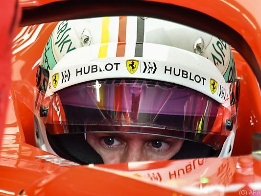 Sebastian Vettel zeigte im Training auf