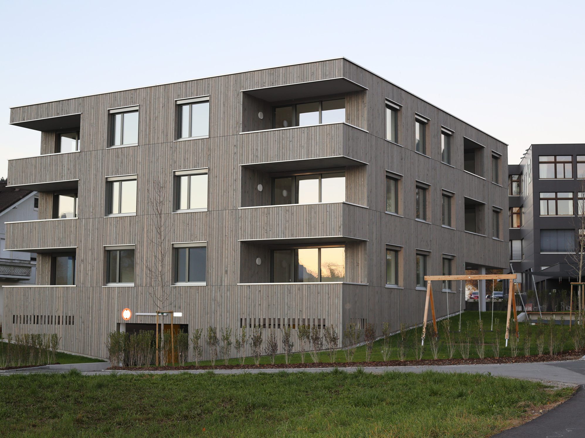 Im Wyllarweg hat Rhomberg Bau die Wohnanlage für die Alpenländische Heimstätte errichtet.