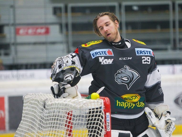 Der Rückhalt im Tor der Bulldogs: Rasmus Rinne Der Rückhalt im Tor der Bulldogs: Rasmus Rinne