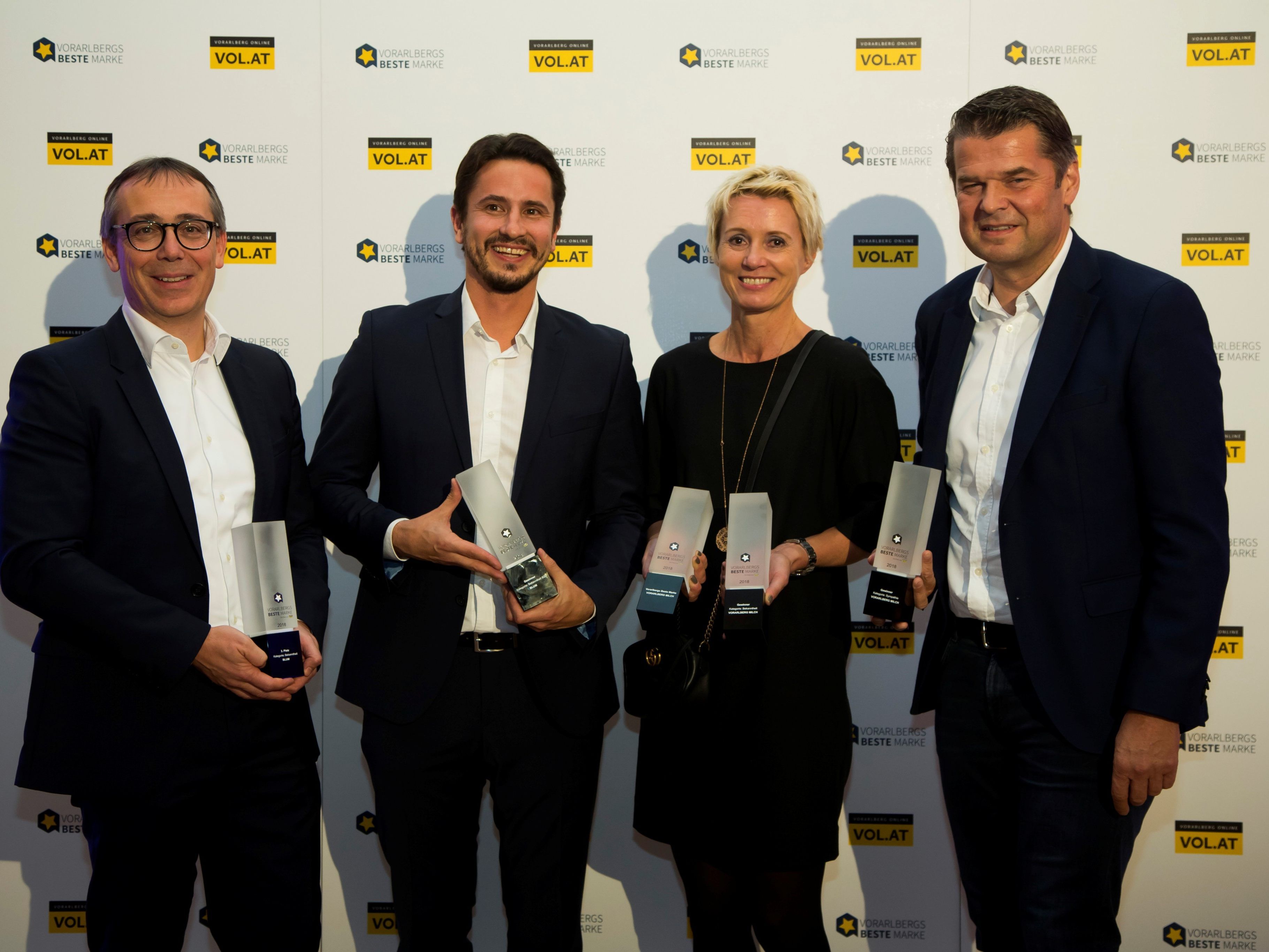 Die Gewinner des Awards "Vorarlbergs beste Marken". Die Gewinner des Awards "Vorarlbergs beste Marken".