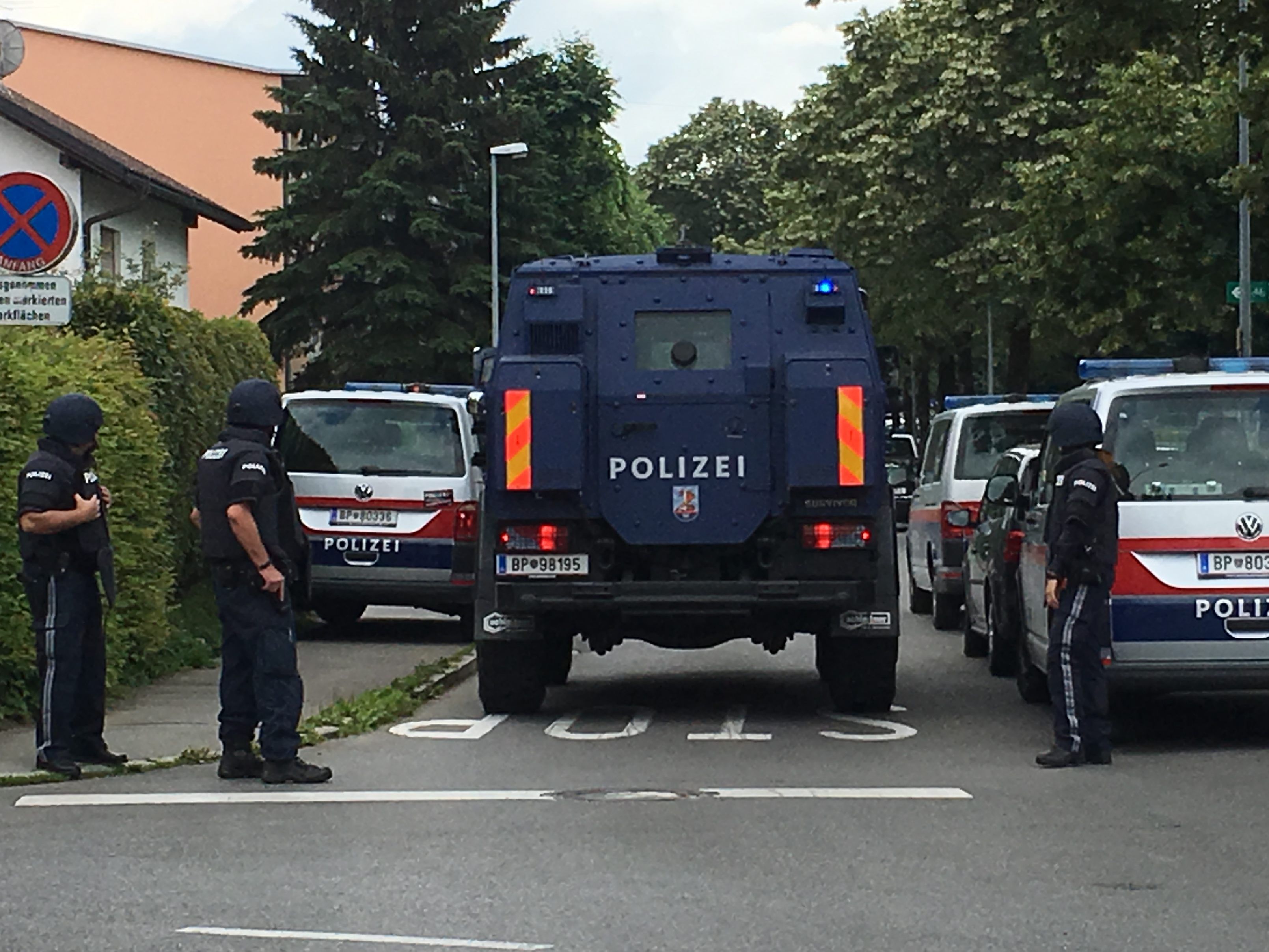 Ein Großaufgebot der Polizei war in Bregenz im Einsatz. Ein Großaufgebot der Polizei war in Bregenz im Einsatz.