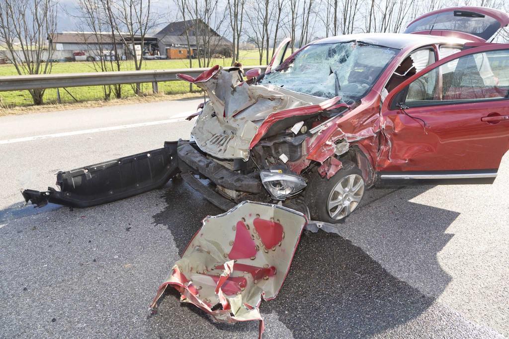 Unfall auf der A14 bei Hohenems. Unfall auf der A14 bei Hohenems.