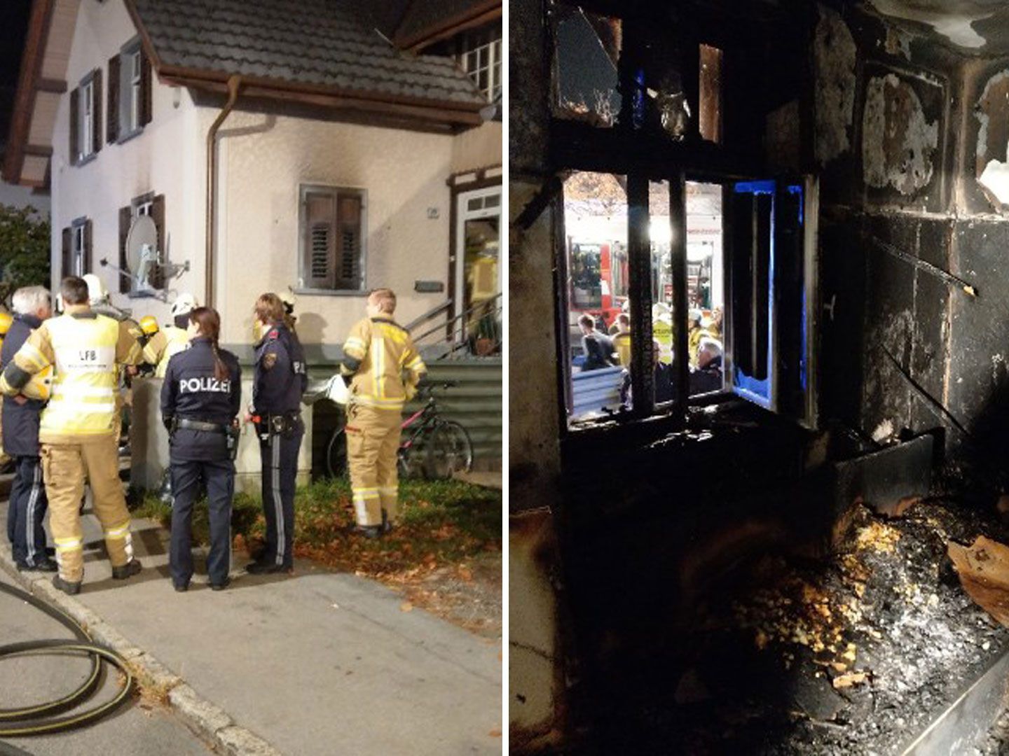 Bewohner konnten sich ins Freie retten. Bewohner konnten sich ins Freie retten.