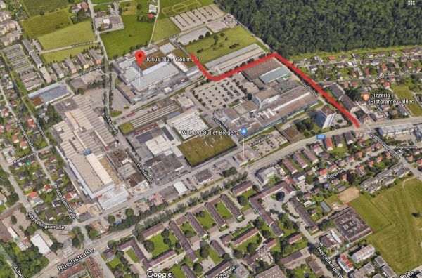 Die idealere Straßenführung. Screenshot Google Maps 