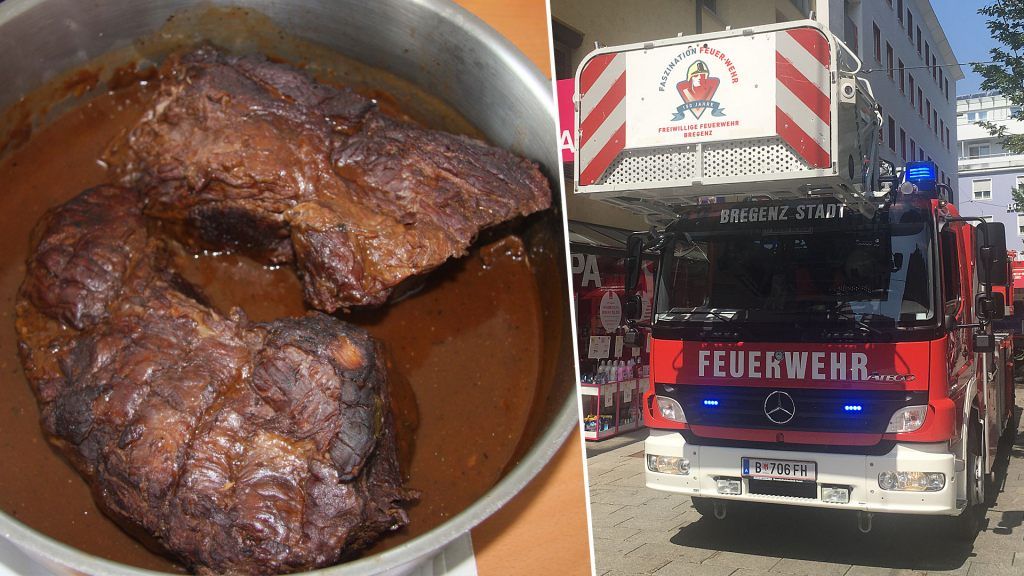 Einmal mit Blaulicht einen Braten stehlen dachte sich die Bregenzer Feuerwehr im Februar diesen Jahres. Einmal mit Blaulicht einen Braten stehlen dachte sich die Bregenzer Feuerwehr im Februar diesen Jahres.