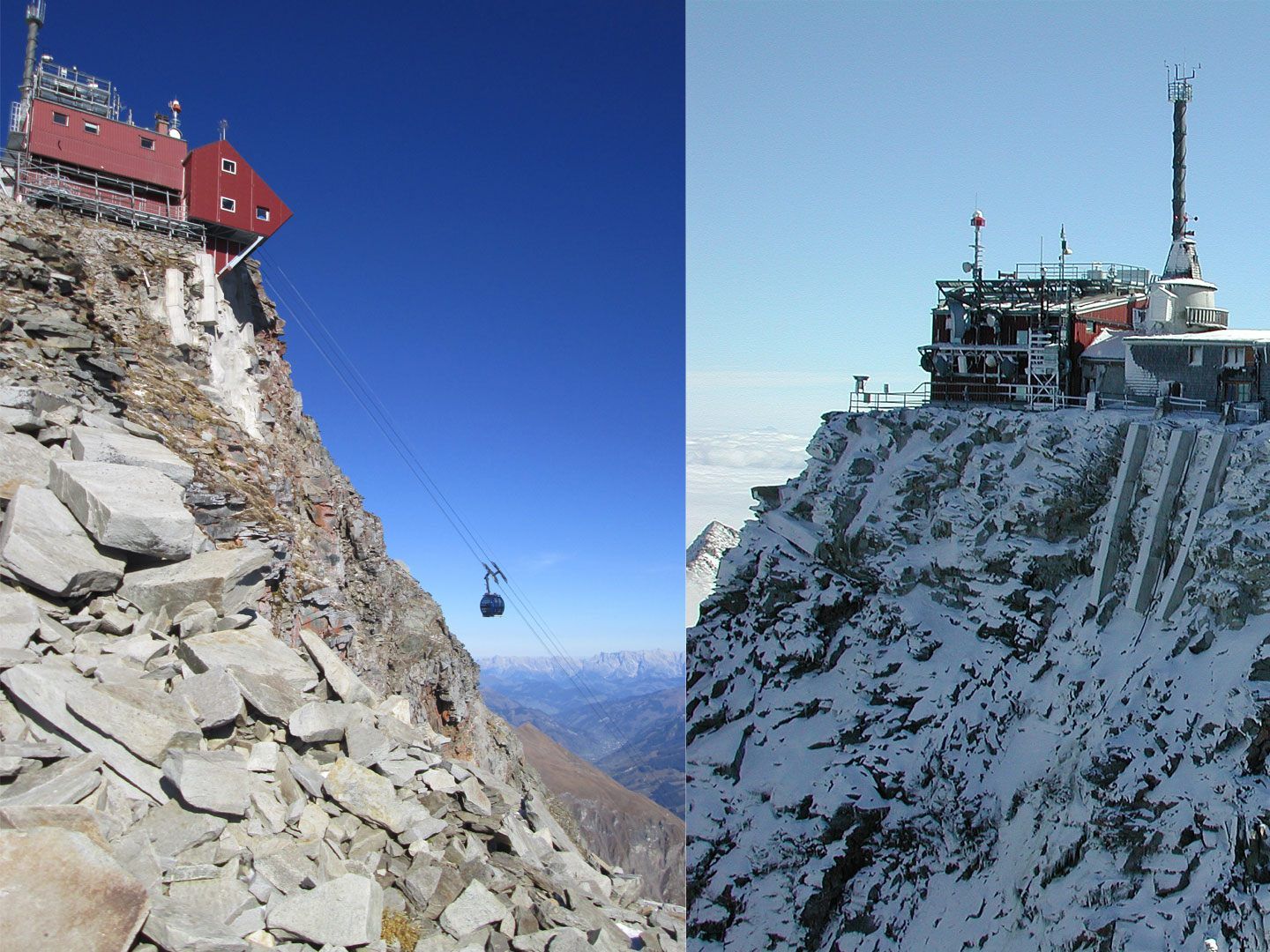 Die neue Seilbahn legt die Strecke fast doppelt so schnell zurück wie die alte. Die neue Seilbahn legt die Strecke fast doppelt so schnell zurück wie die alte.