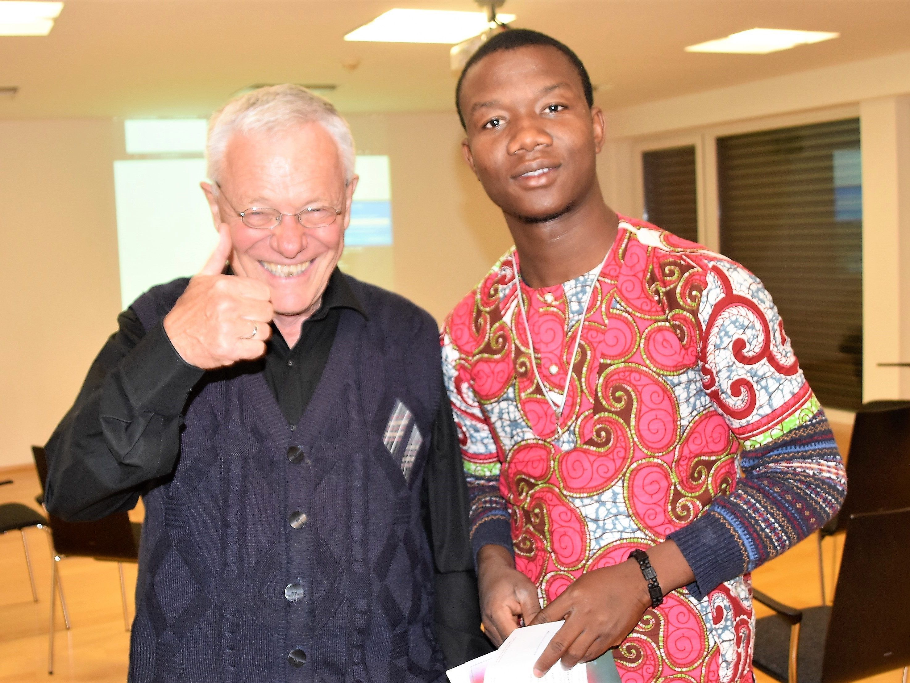 Peter Eicher und Ismael Houndegnonto Peter Eicher und Ismael Houndegnonto